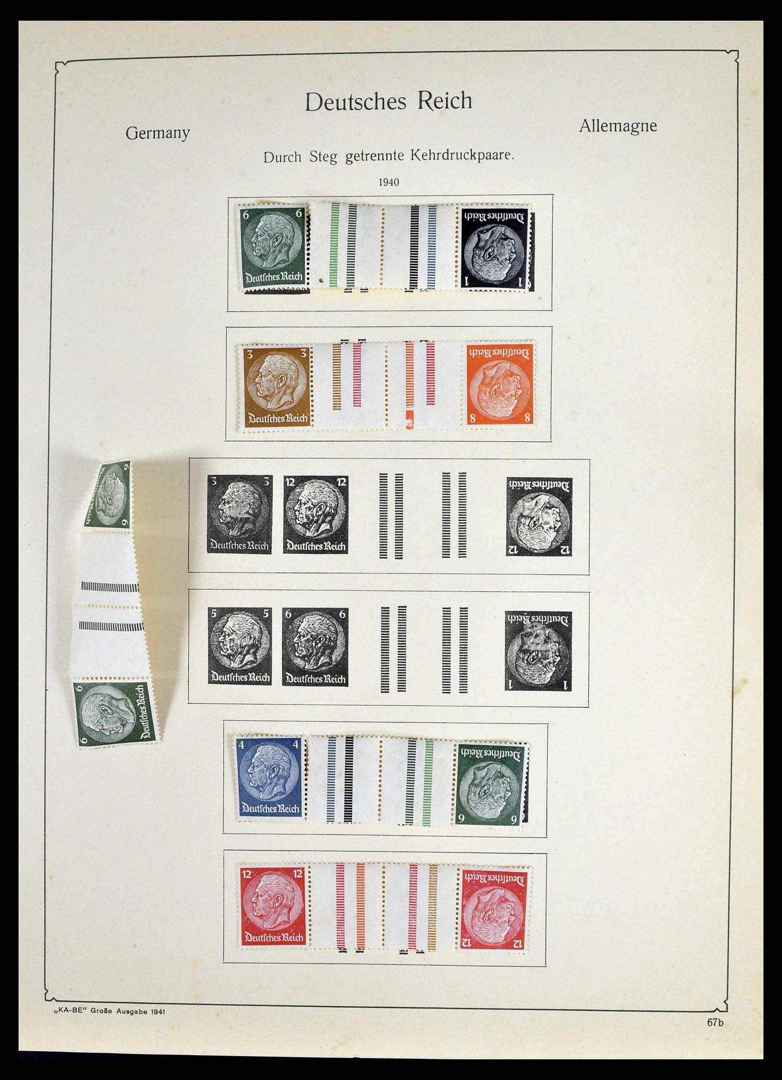 38984 0053 - Stamp collection 38984 German Reich combinations 1913-1940.