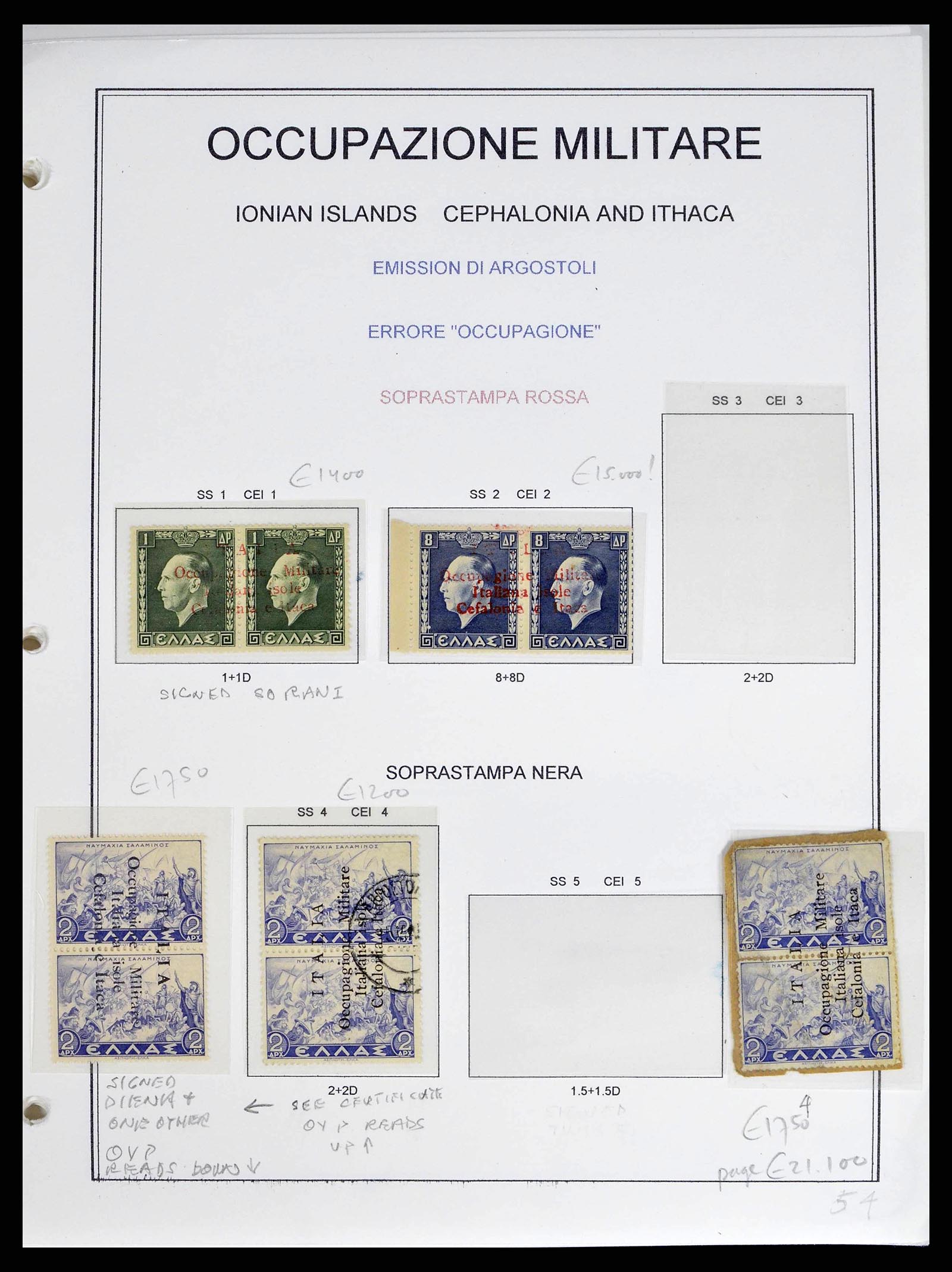 38990 0002 - Stamp collection 38990 Italian occupation Cefalonia and Itaca 1941.
