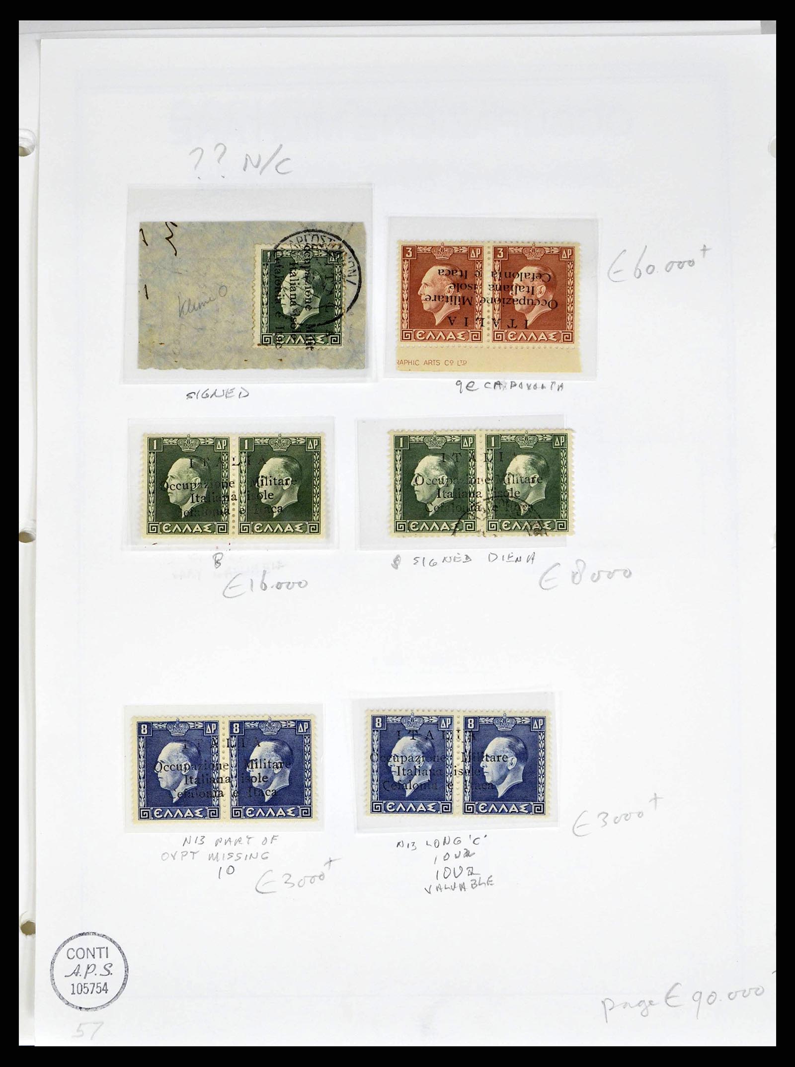 38990 0004 - Stamp collection 38990 Italian occupation Cefalonia and Itaca 1941.