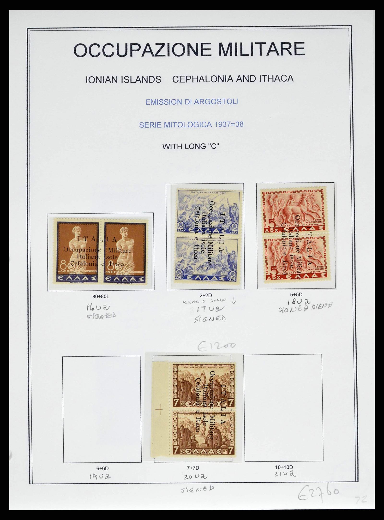 38990 0019 - Postzegelverzameling 38990 Italiaanse bezetting Cefalonia en Itaca 19