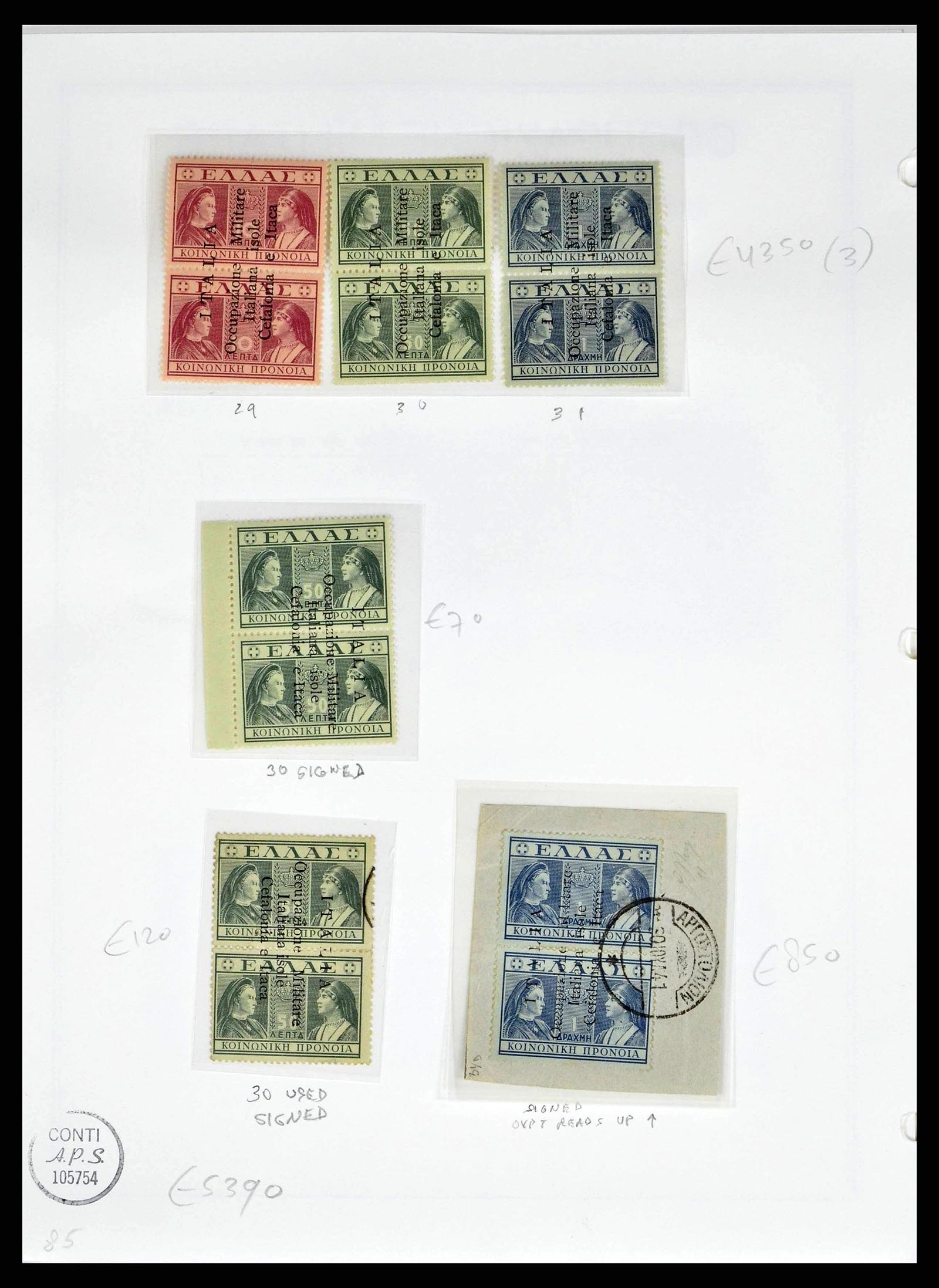 38990 0028 - Stamp collection 38990 Italian occupation Cefalonia and Itaca 1941.
