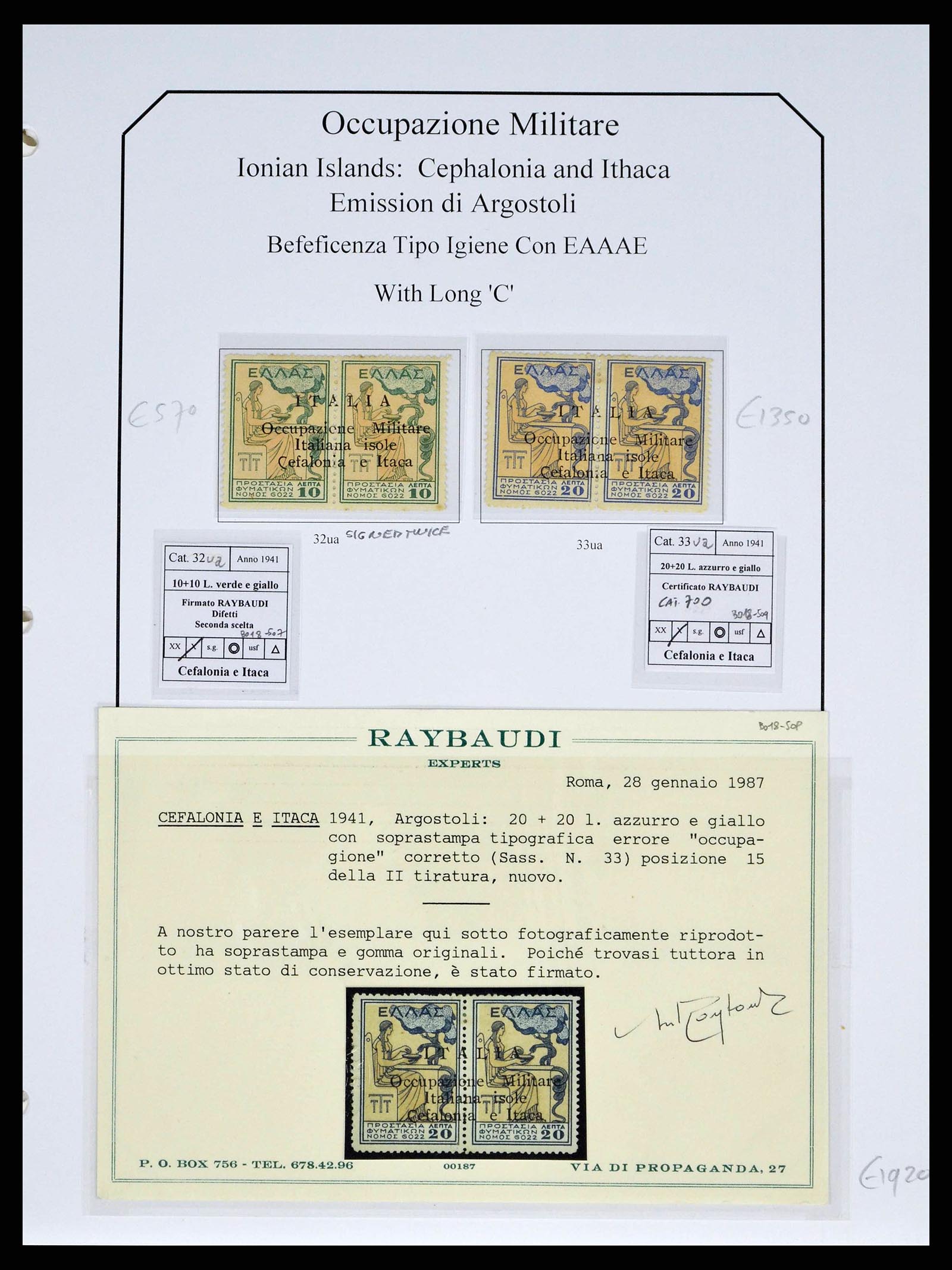 38990 0032 - Stamp collection 38990 Italian occupation Cefalonia and Itaca 1941.