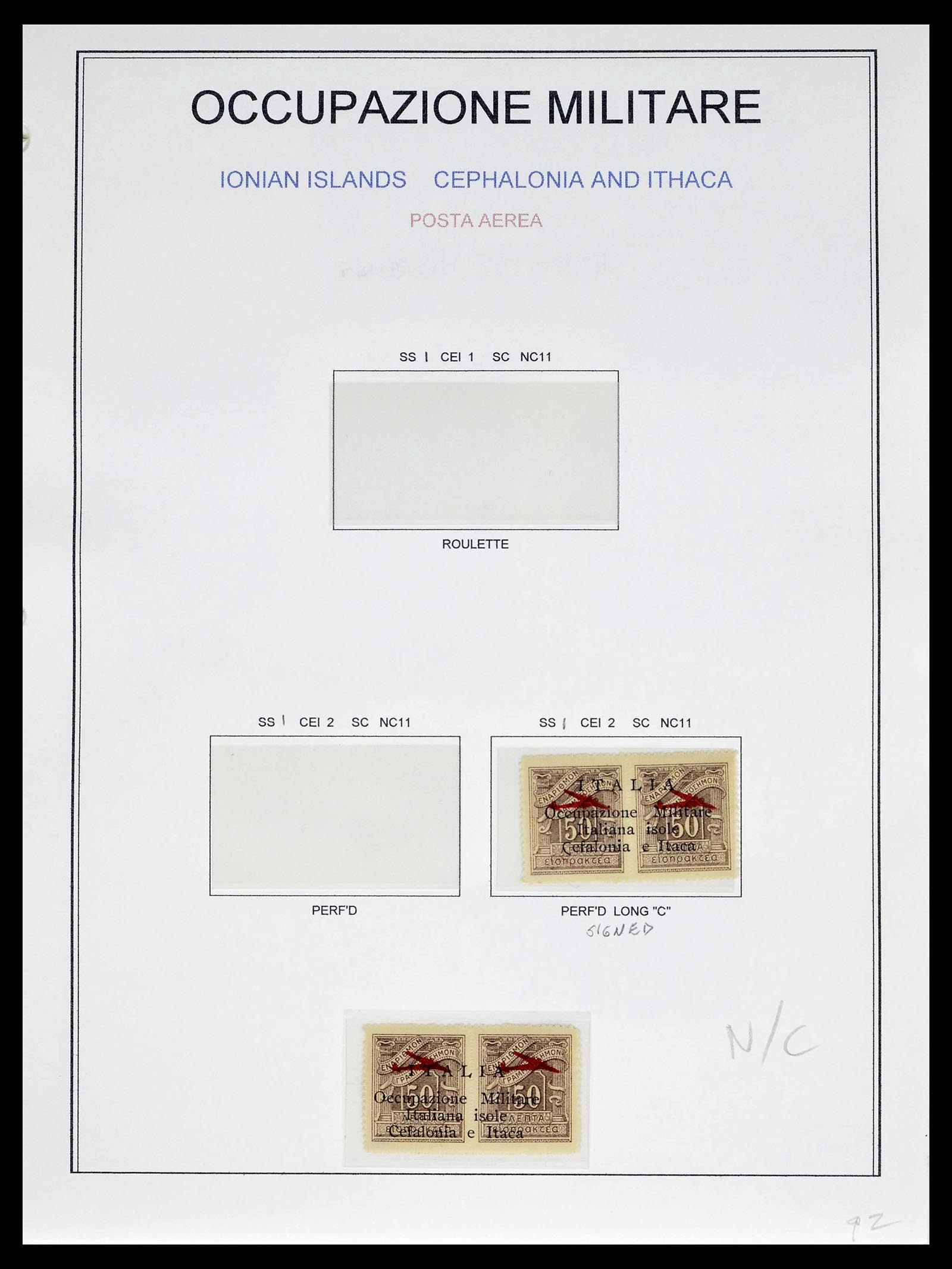 38990 0034 - Stamp collection 38990 Italian occupation Cefalonia and Itaca 1941.