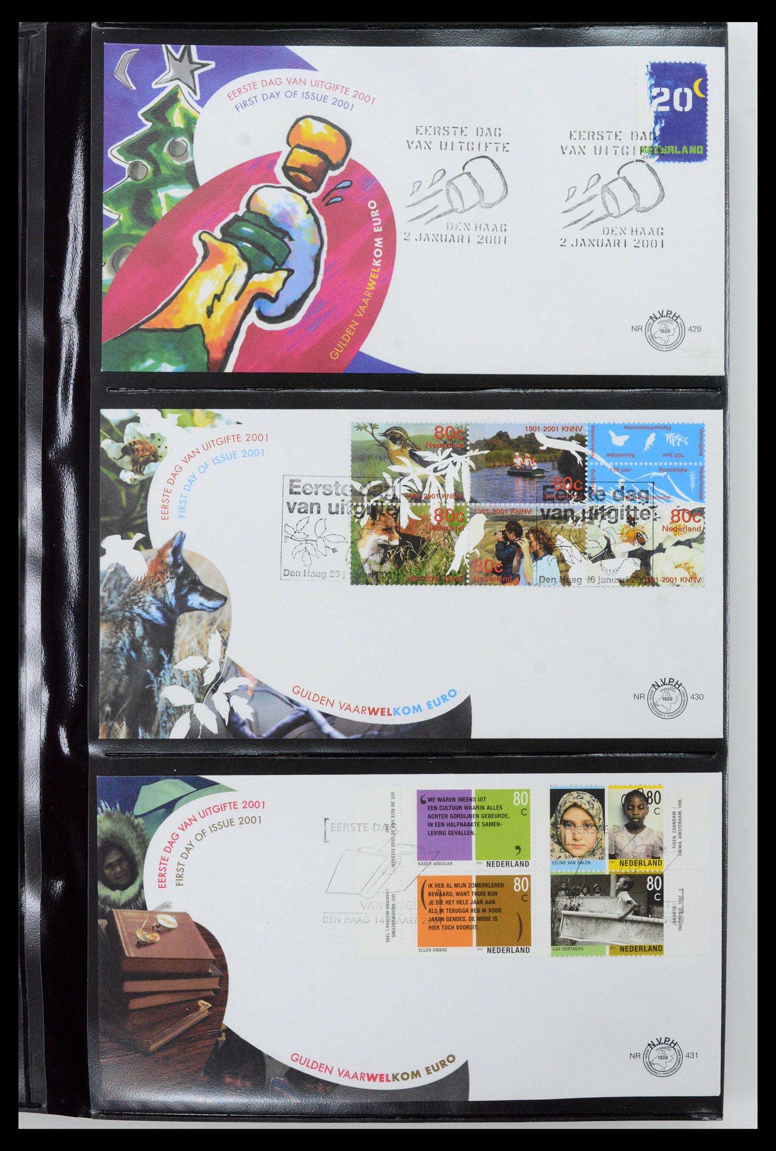 38994 0001 - Postzegelverzameling 38994 Nederland FDC's 2001-december 2023!