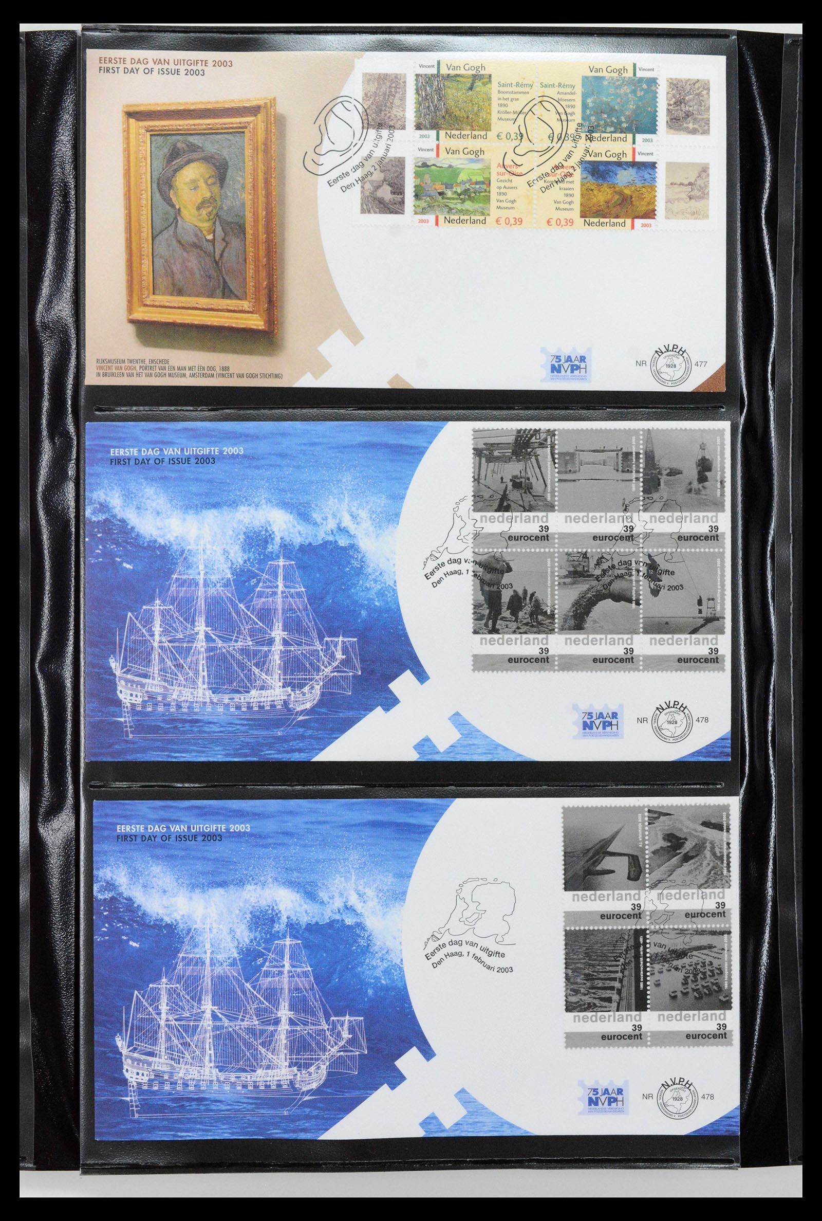 38994 0020 - Postzegelverzameling 38994 Nederland FDC's 2001-december 2023!