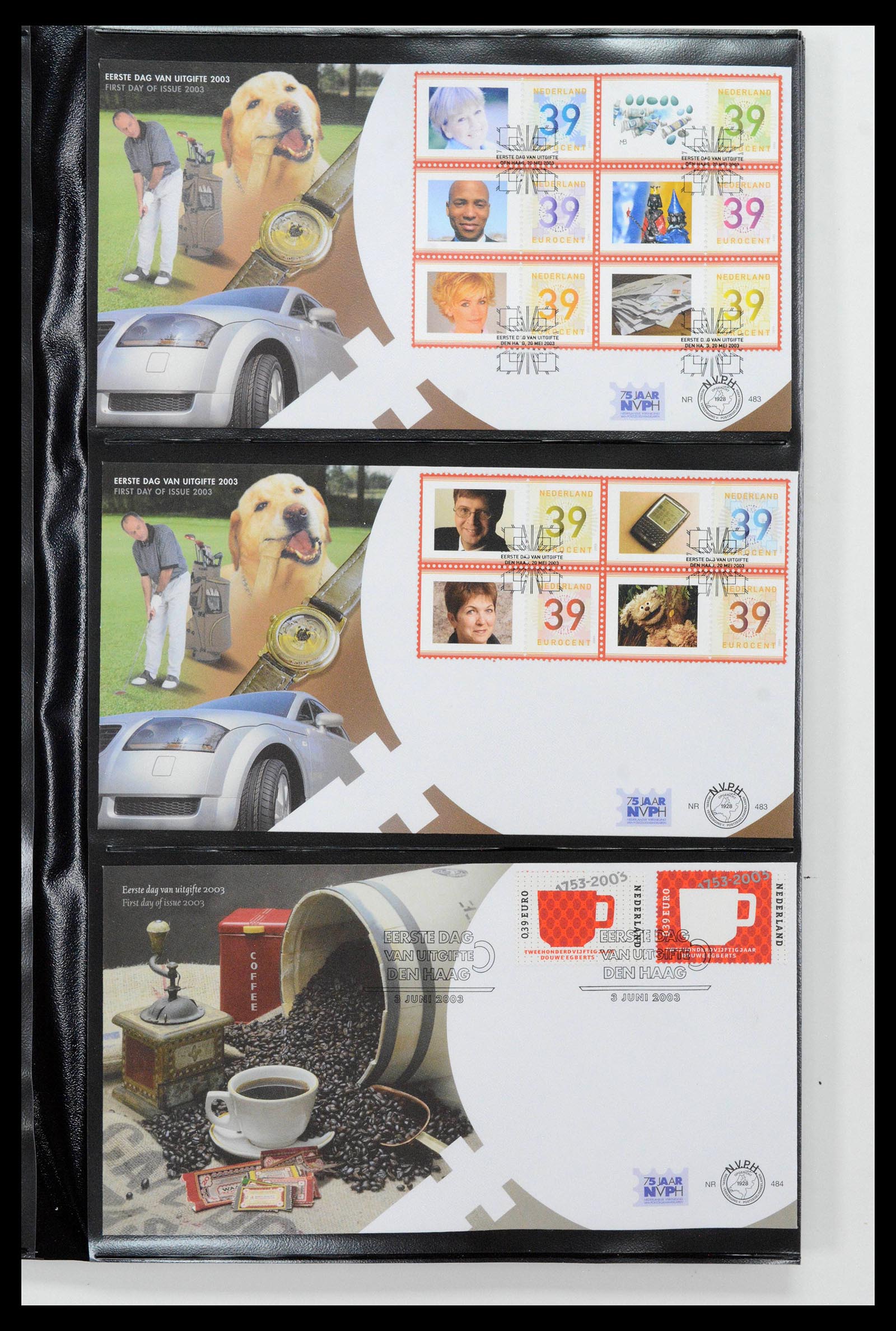 38994 0023 - Postzegelverzameling 38994 Nederland FDC's 2001-december 2023!