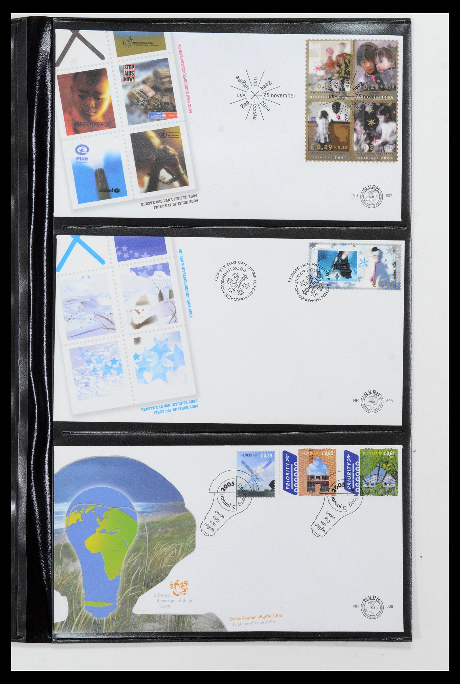 38994 0035 - Postzegelverzameling 38994 Nederland FDC's 2001-december 2023!