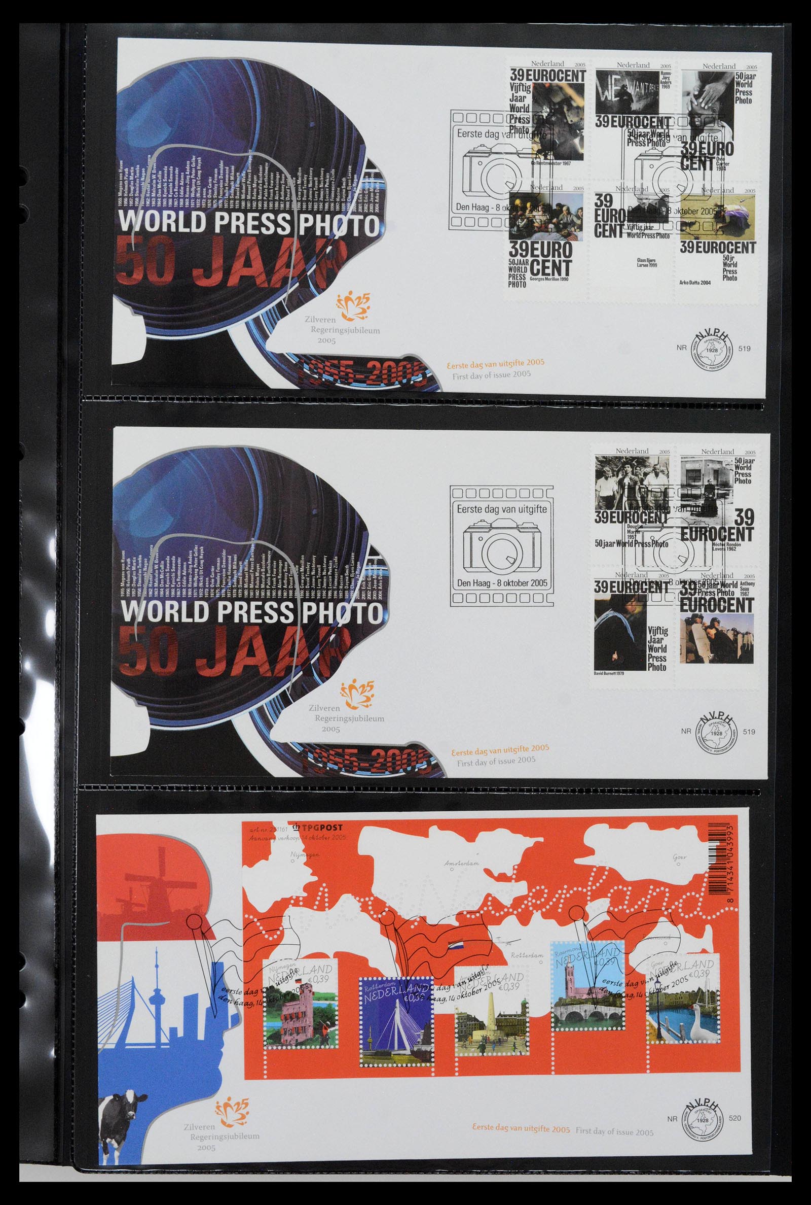 38994 0040 - Postzegelverzameling 38994 Nederland FDC's 2001-december 2023!