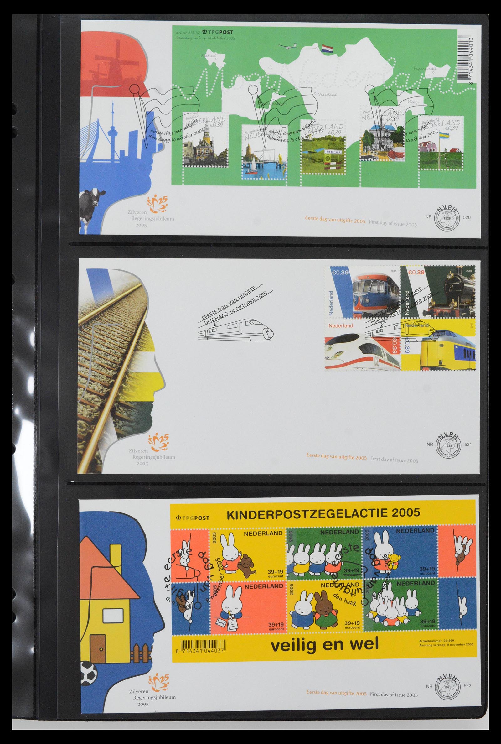 38994 0041 - Stamp collection 38994 Netherlands FDC's 2001-december 2023!
