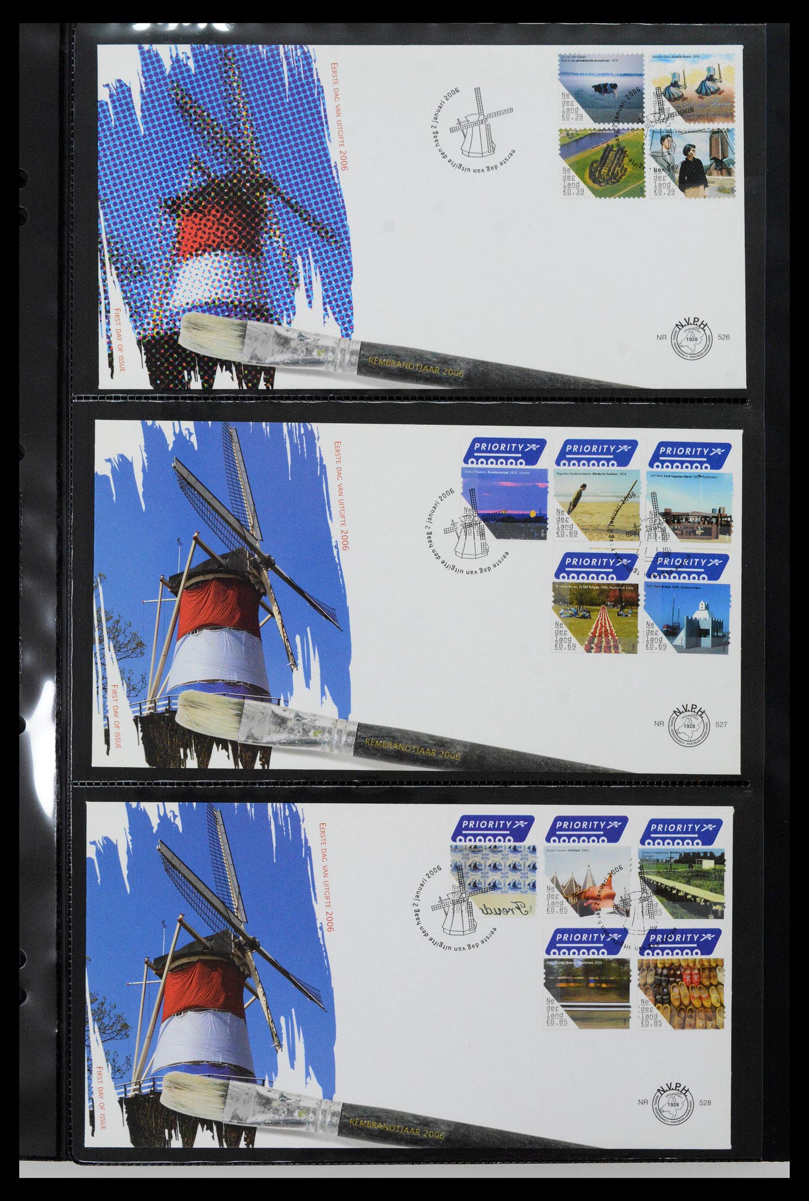 38994 0044 - Stamp collection 38994 Netherlands FDC's 2001-december 2023!