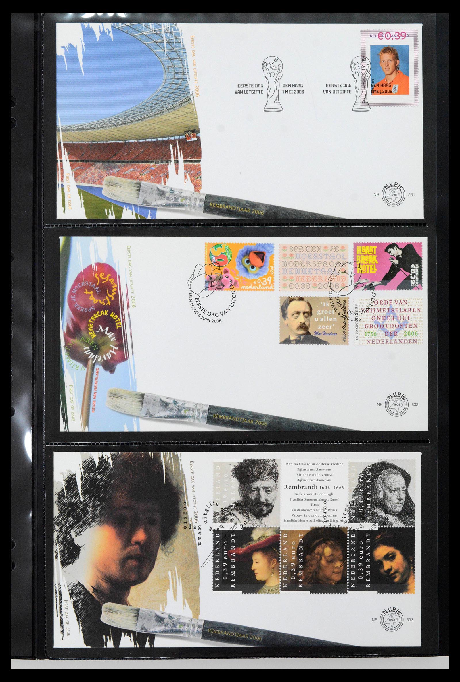 38994 0046 - Postzegelverzameling 38994 Nederland FDC's 2001-december 2023!