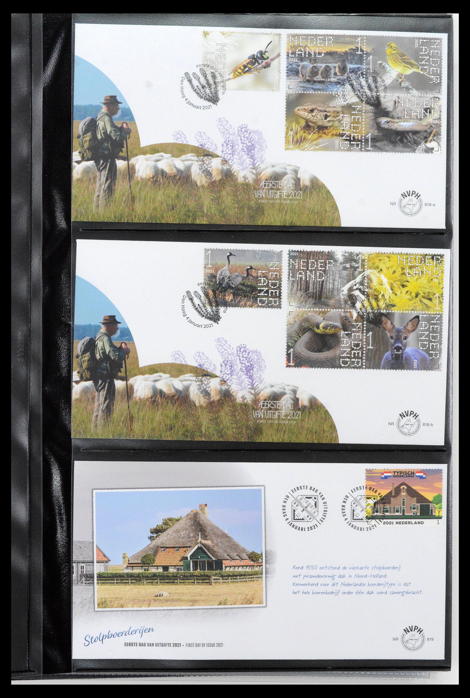 38994 0173 - Stamp collection 38994 Netherlands FDC's 2001-december 2023!