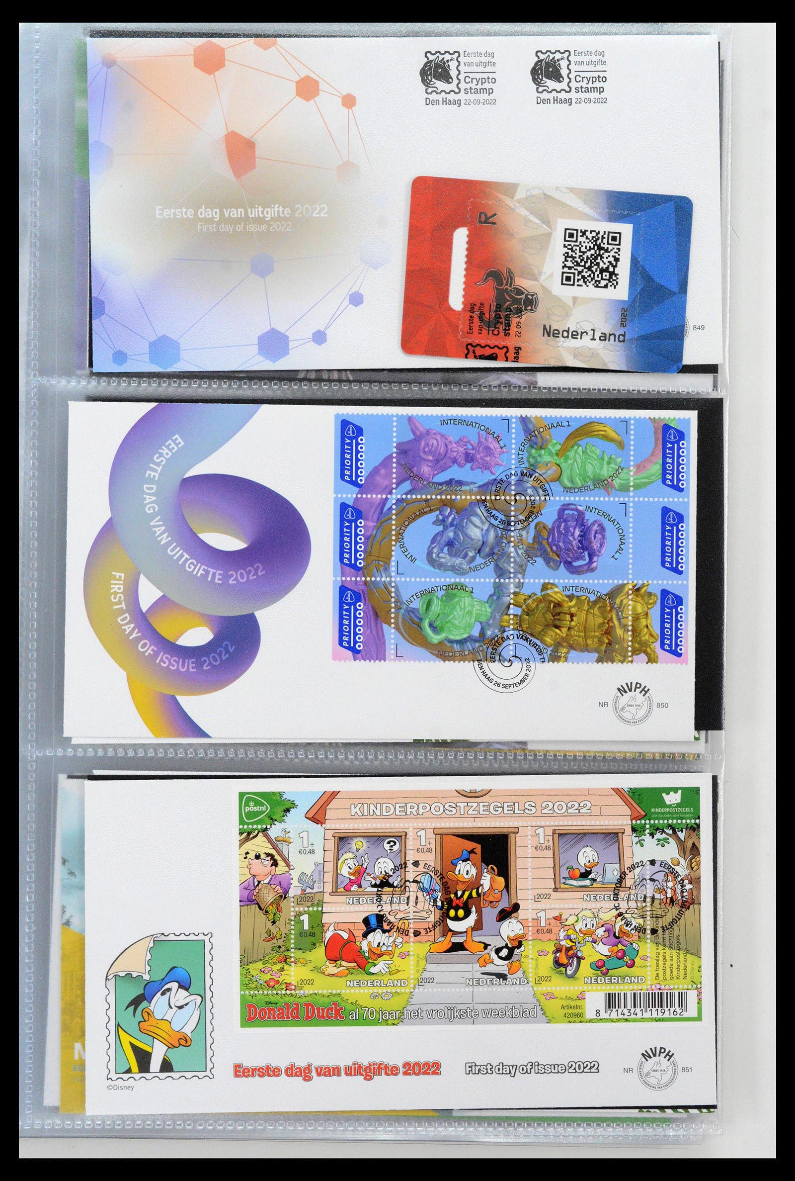 38994 0187 - Stamp collection 38994 Netherlands FDC's 2001-december 2023!