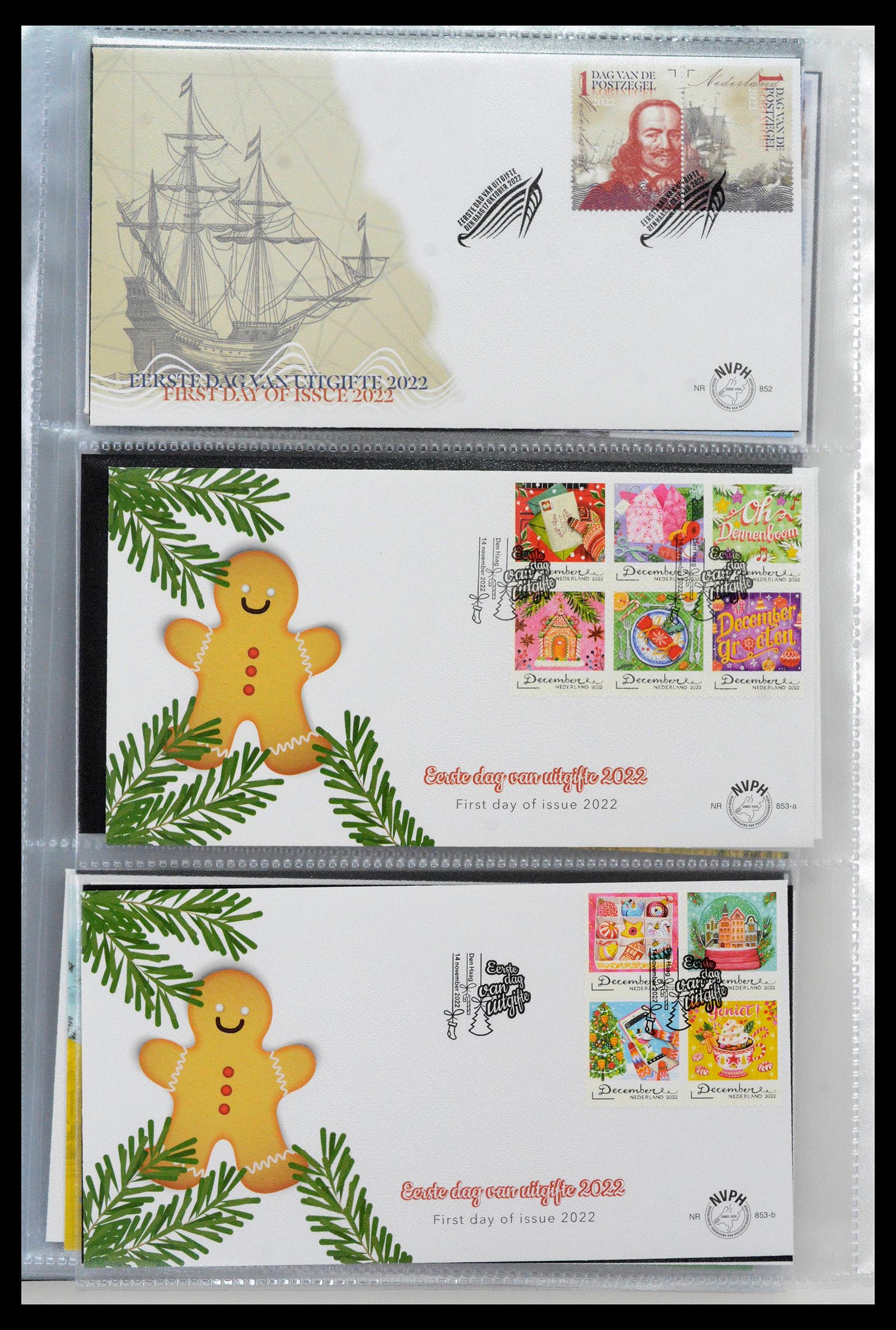 38994 0188 - Stamp collection 38994 Netherlands FDC's 2001-december 2023!
