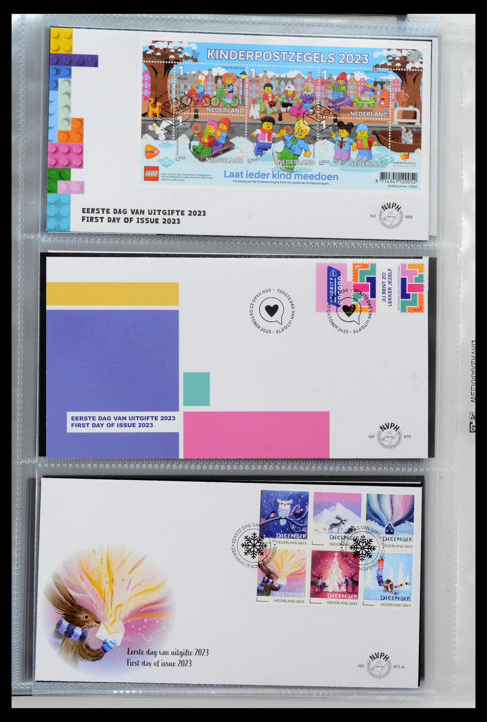 38994 0196 - Postzegelverzameling 38994 Nederland FDC's 2001-december 2023!