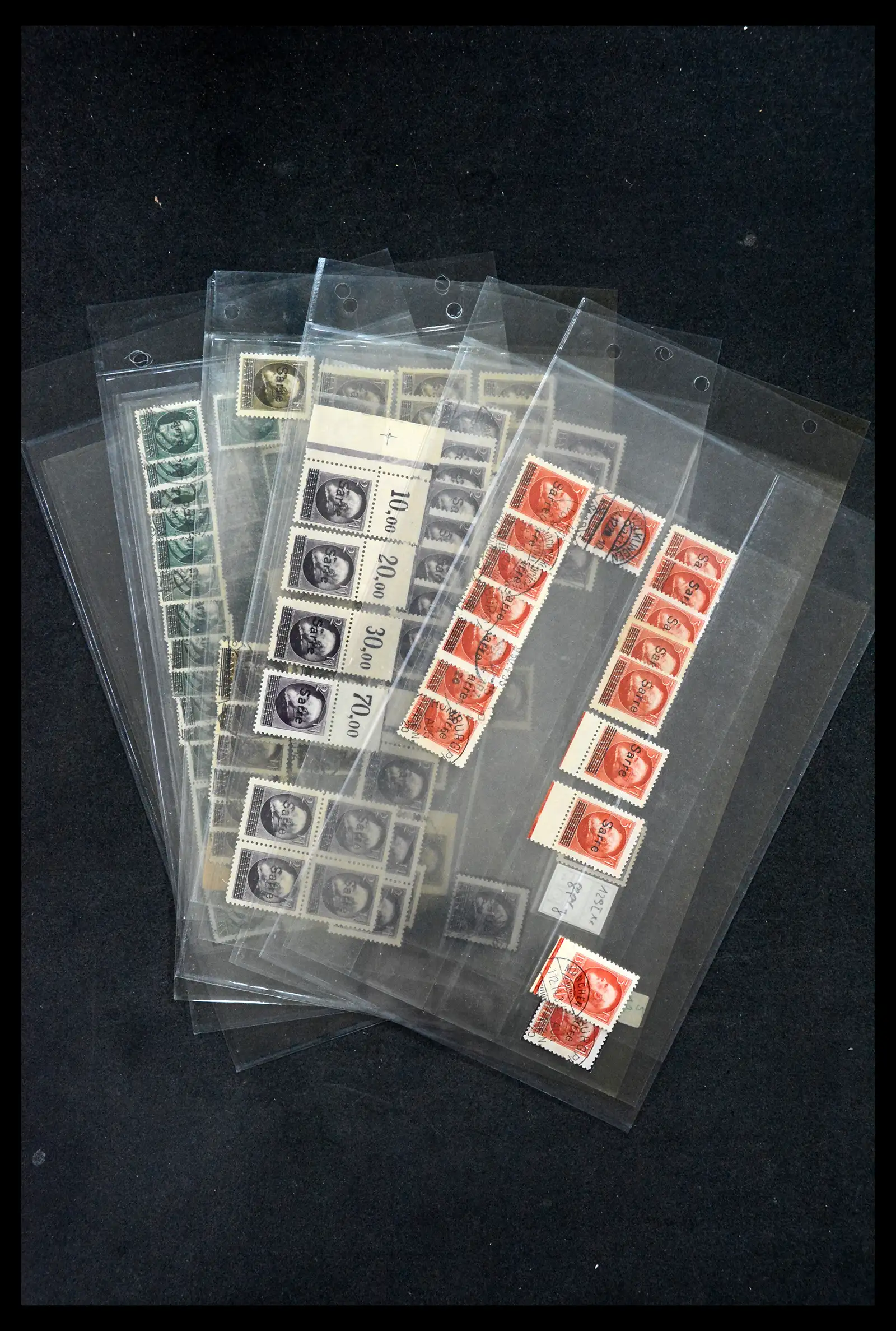 38995 0003 - Postzegelverzameling 38995 Saar stempels 1870-1980.