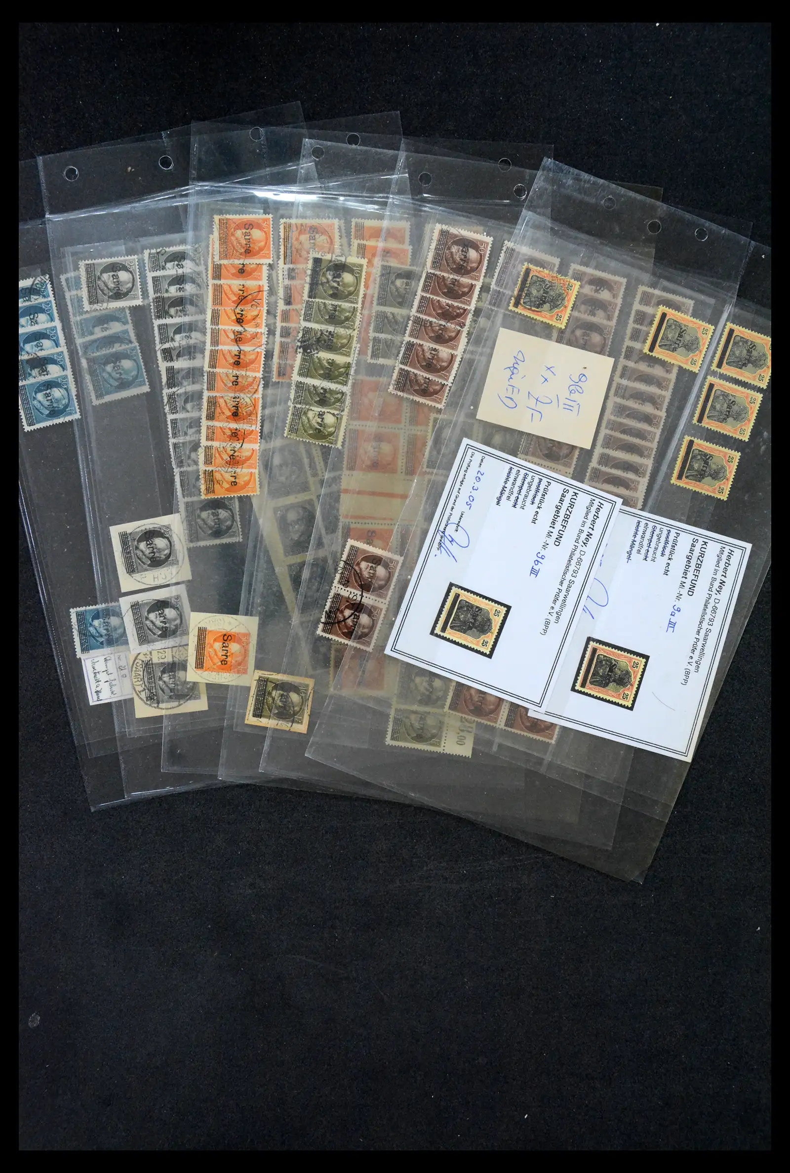 38995 0005 - Postzegelverzameling 38995 Saar stempels 1870-1980.