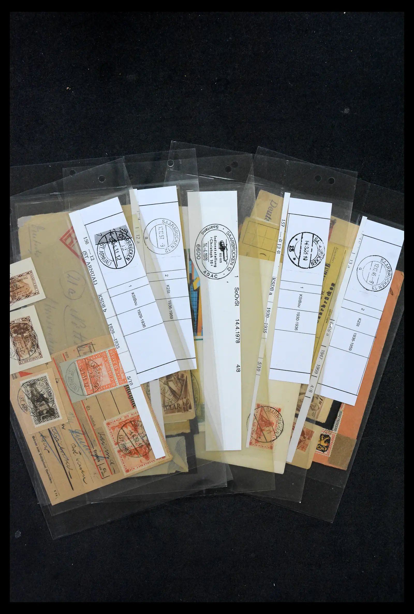 38995 0008 - Postzegelverzameling 38995 Saar stempels 1870-1980.