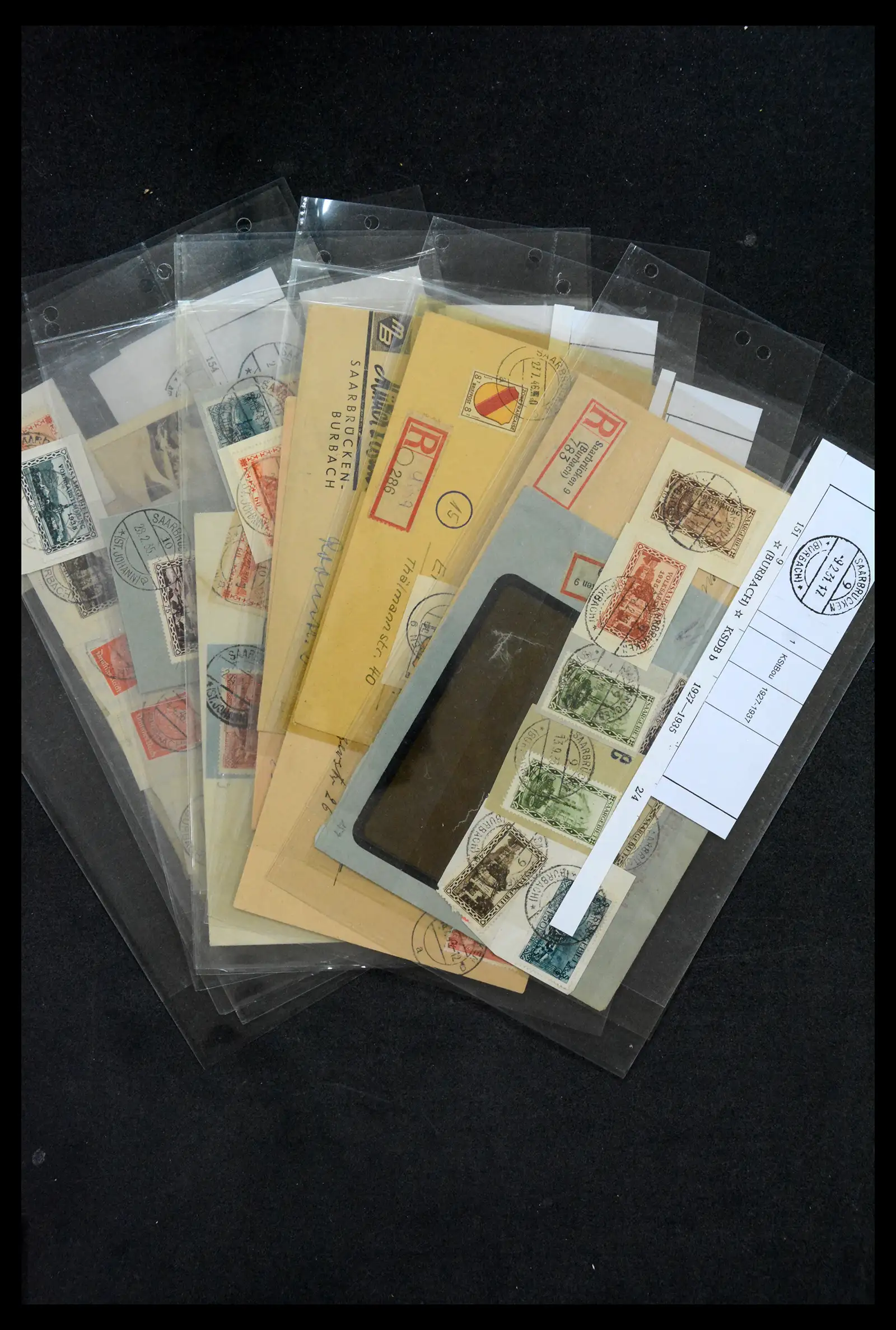 38995 0011 - Postzegelverzameling 38995 Saar stempels 1870-1980.