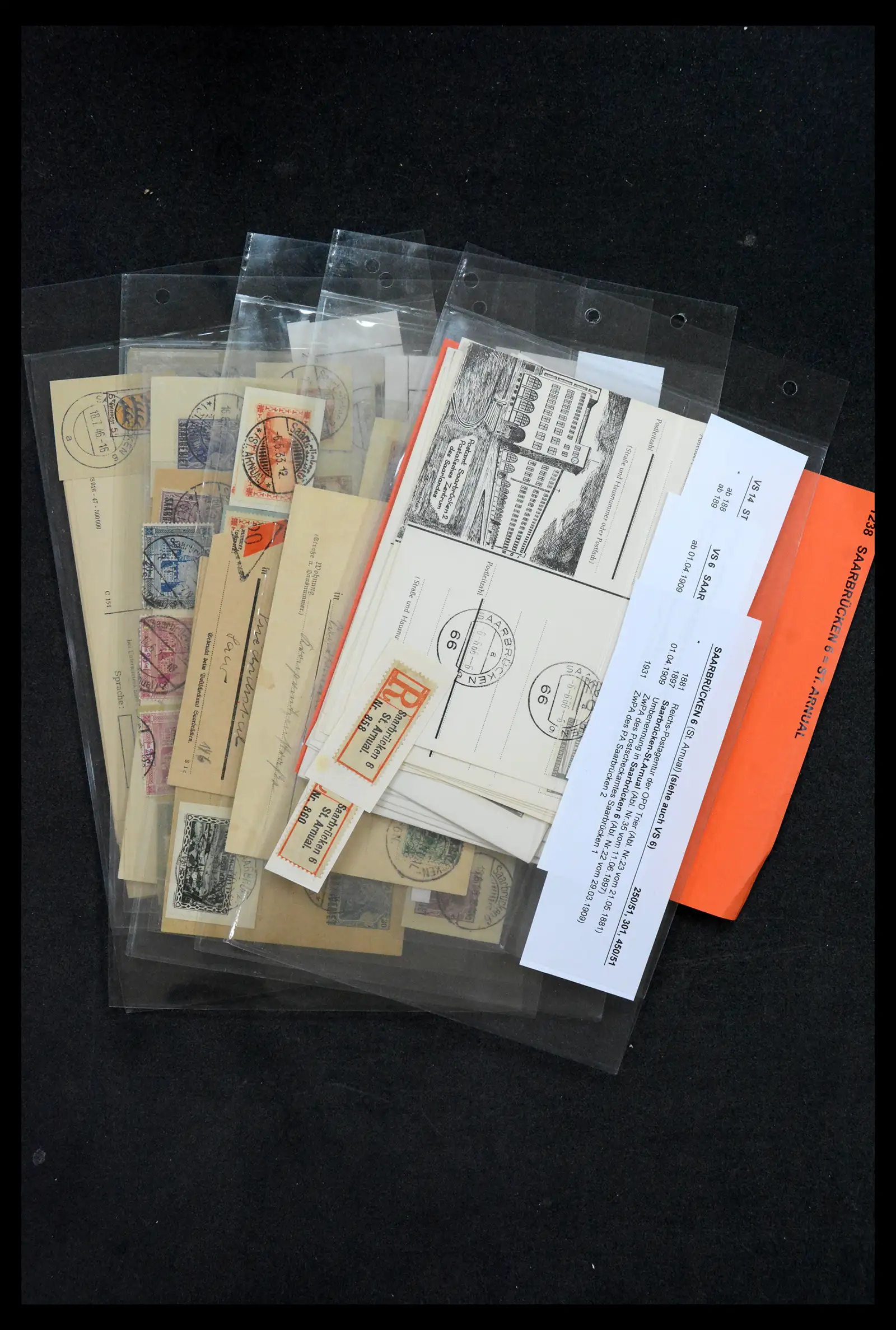 38995 0012 - Postzegelverzameling 38995 Saar stempels 1870-1980.