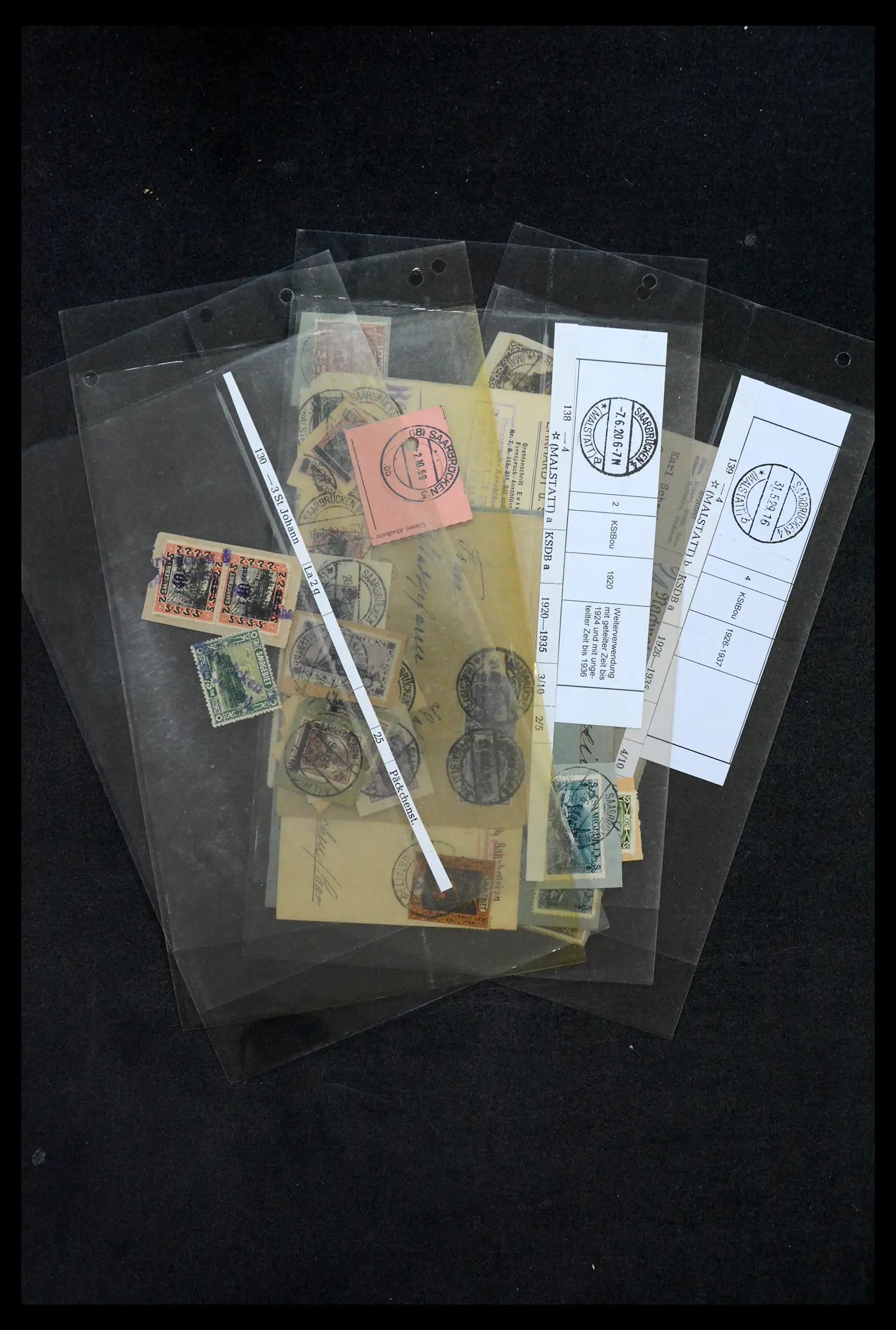 38995 0014 - Postzegelverzameling 38995 Saar stempels 1870-1980.