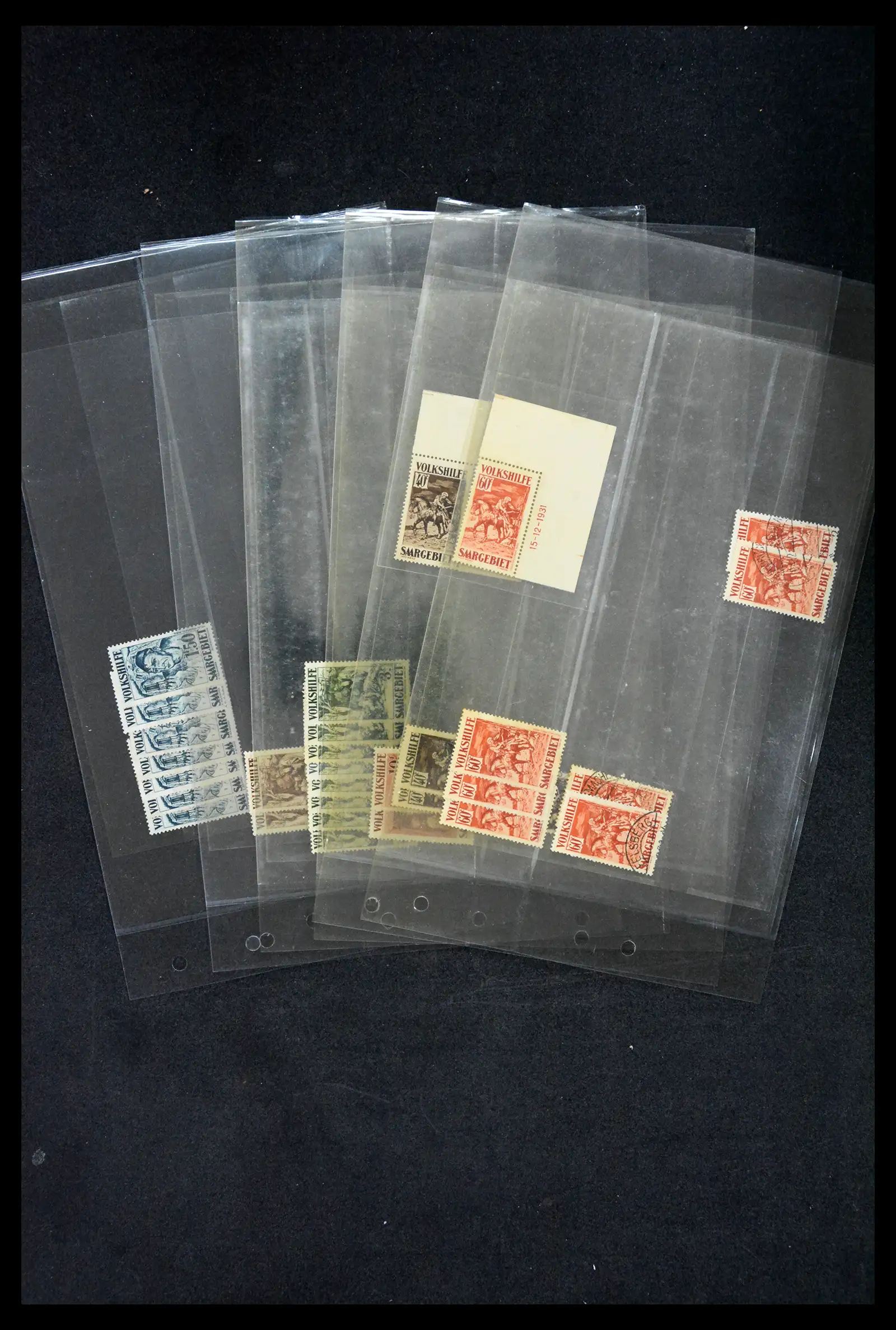 38995 0016 - Postzegelverzameling 38995 Saar stempels 1870-1980.