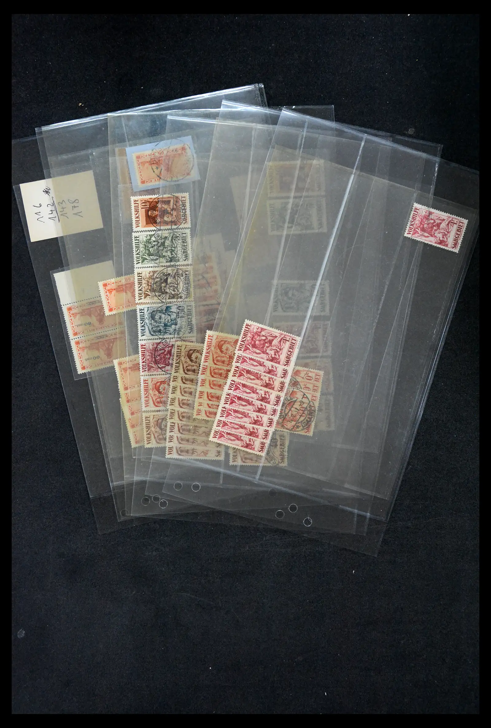 38995 0017 - Postzegelverzameling 38995 Saar stempels 1870-1980.