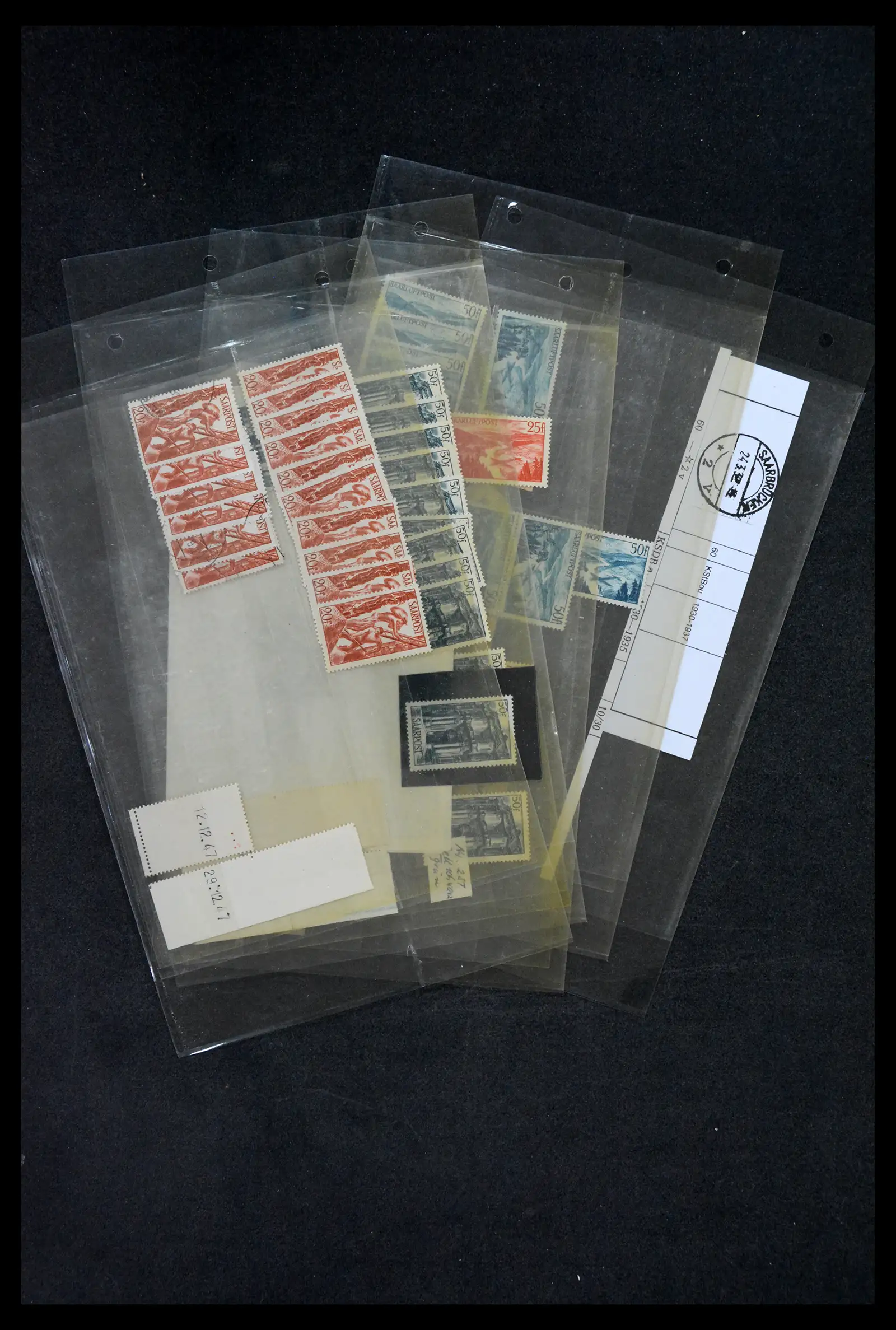 38995 0044 - Stamp collection 38995 Saarland cancellations 1870-1980.