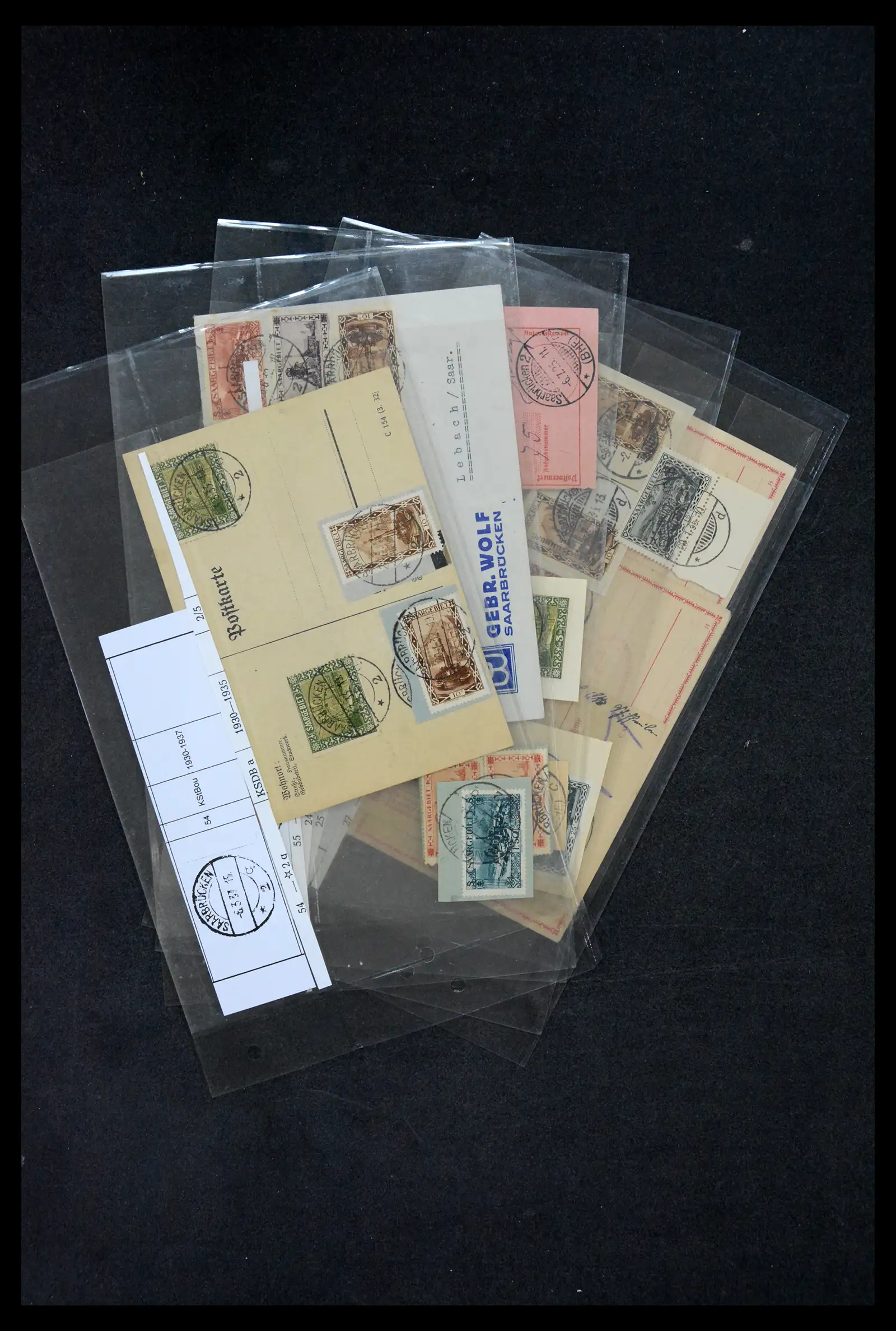 38995 0051 - Stamp collection 38995 Saarland cancellations 1870-1980.