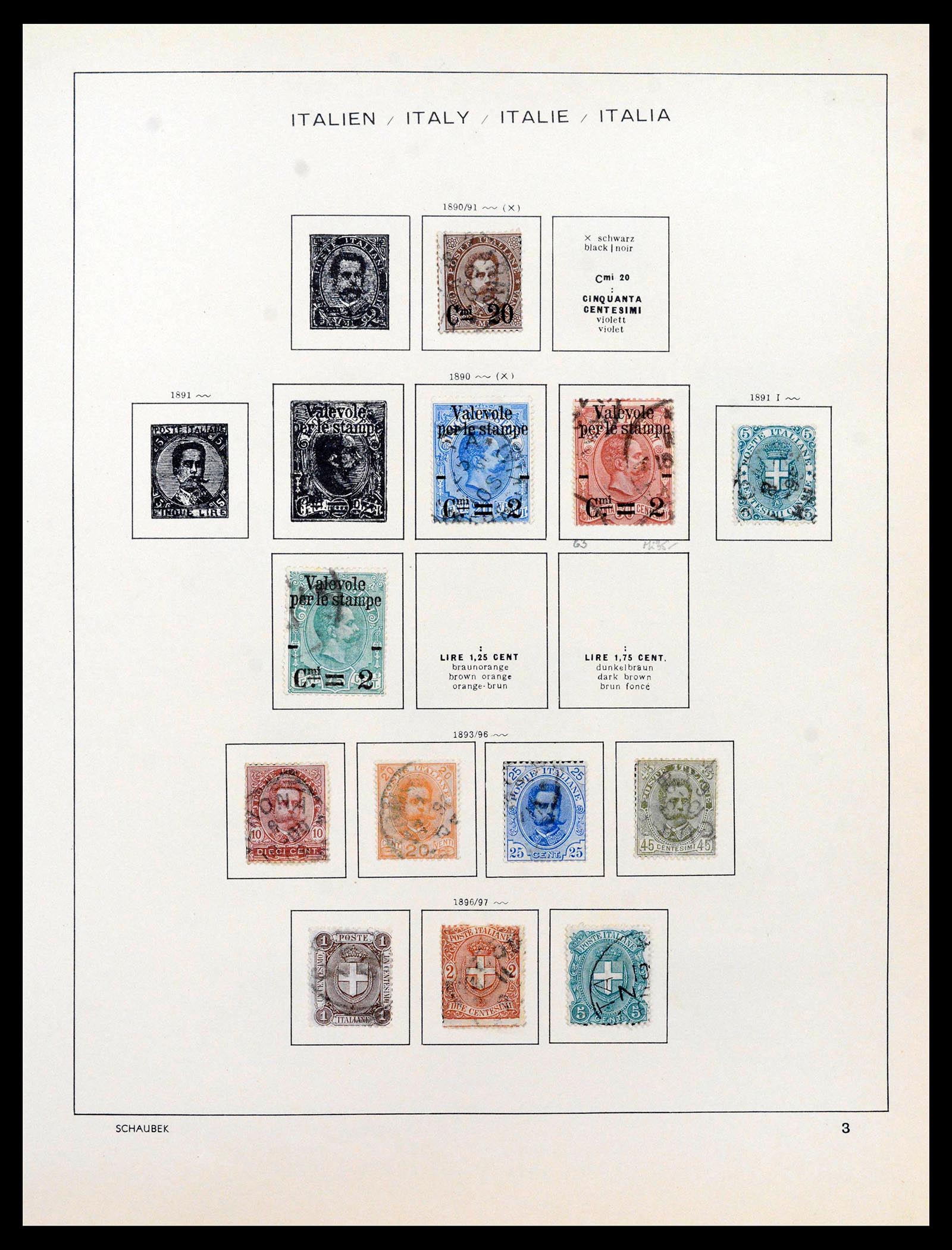 38997 0003 - Postzegelverzameling 38997 Italië 1863-1970.
