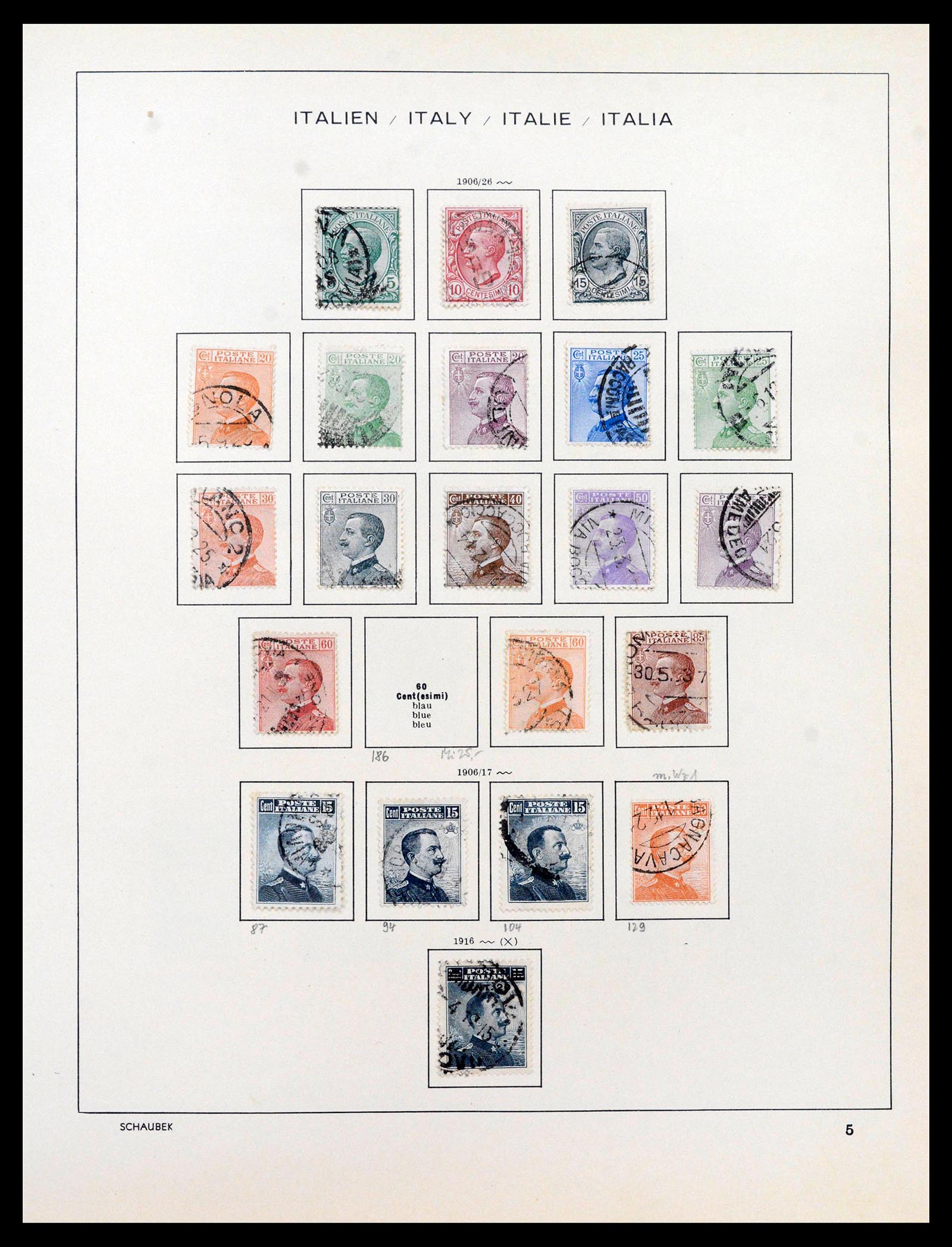 38997 0005 - Postzegelverzameling 38997 Italië 1863-1970.