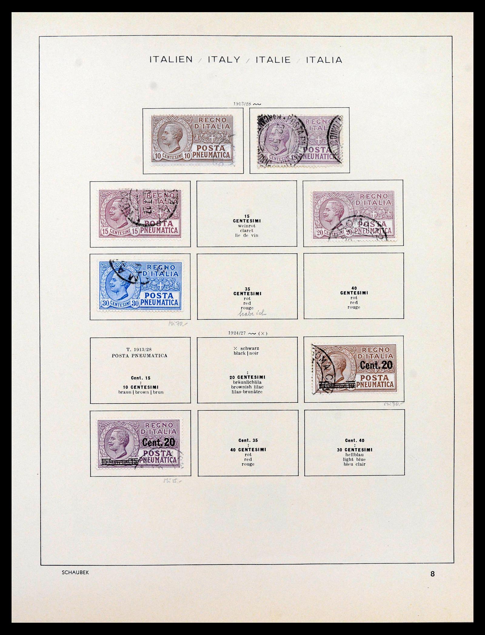 38997 0009 - Postzegelverzameling 38997 Italië 1863-1970.