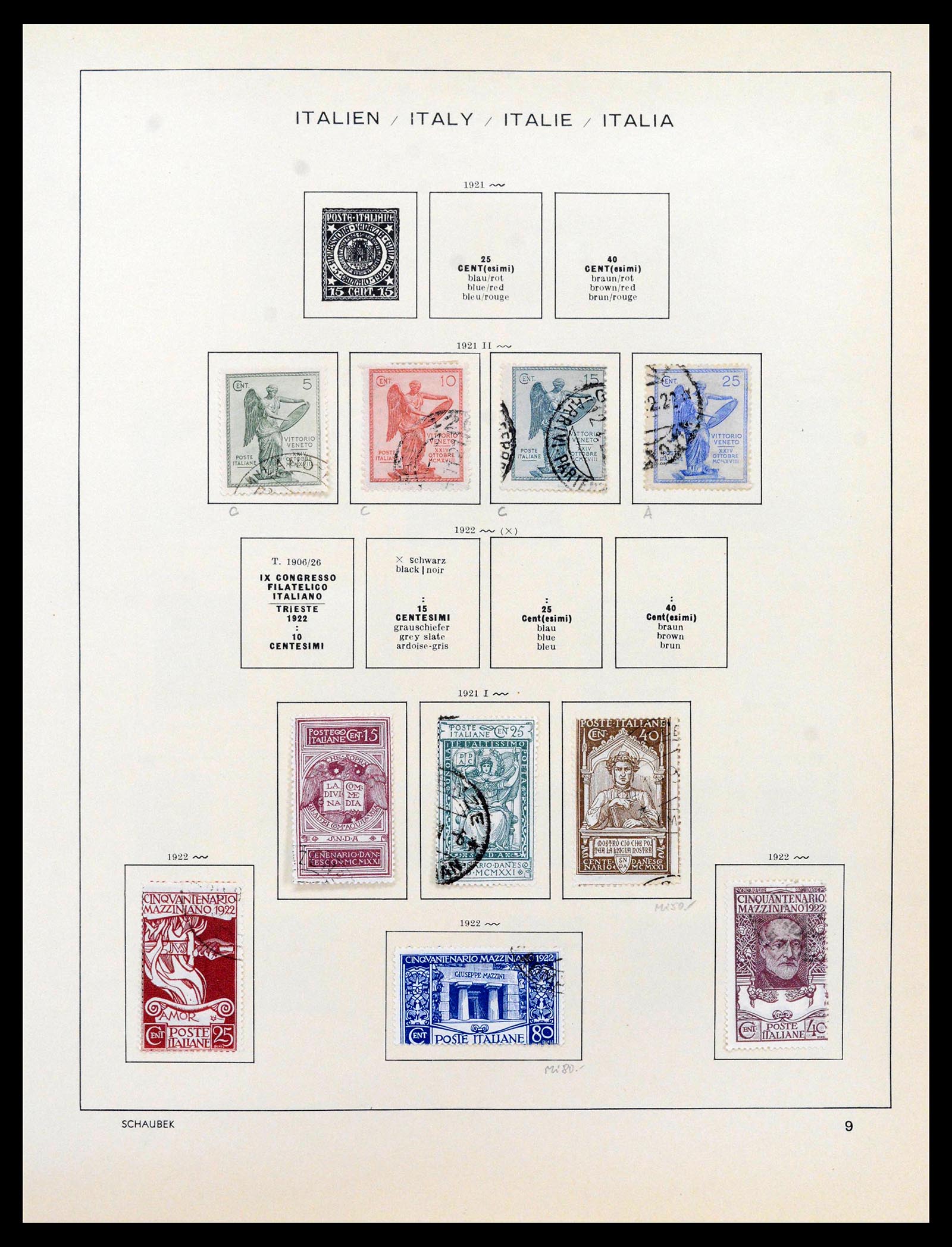 38997 0010 - Postzegelverzameling 38997 Italië 1863-1970.