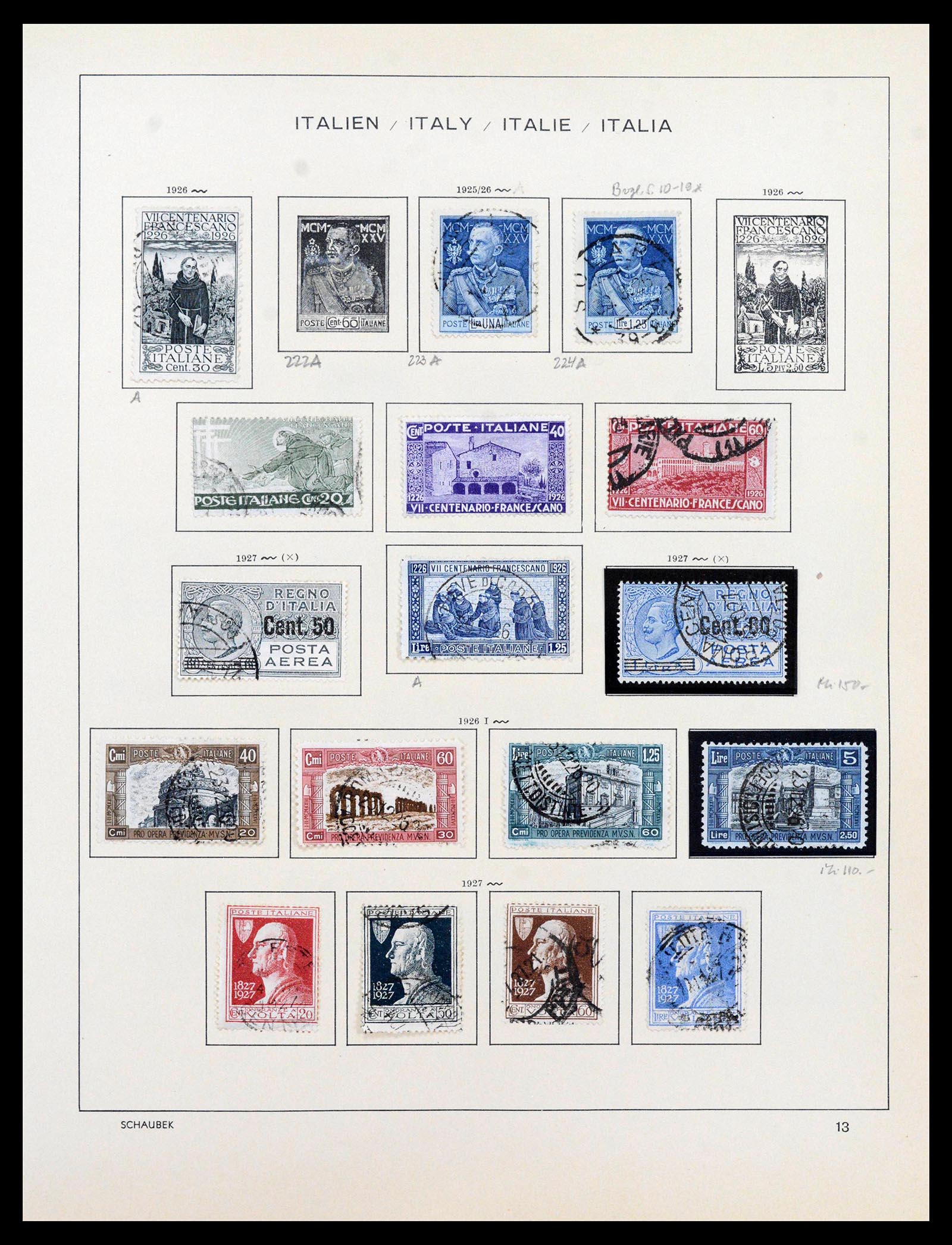 38997 0014 - Postzegelverzameling 38997 Italië 1863-1970.