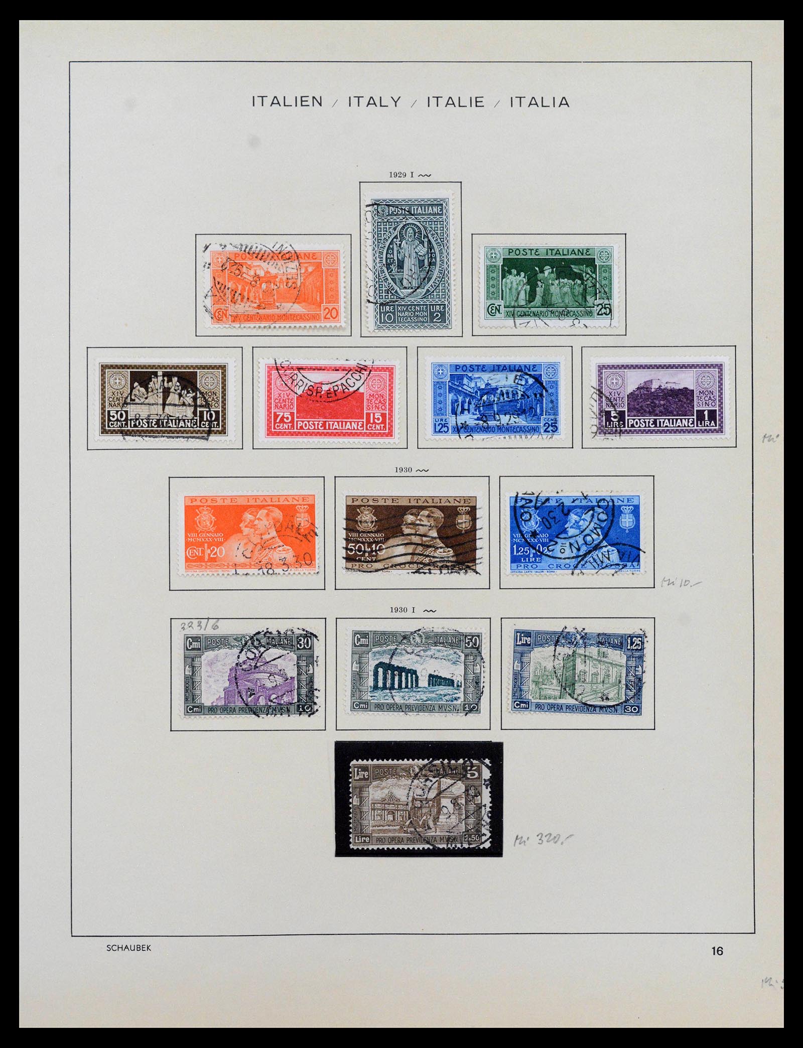 38997 0017 - Postzegelverzameling 38997 Italië 1863-1970.