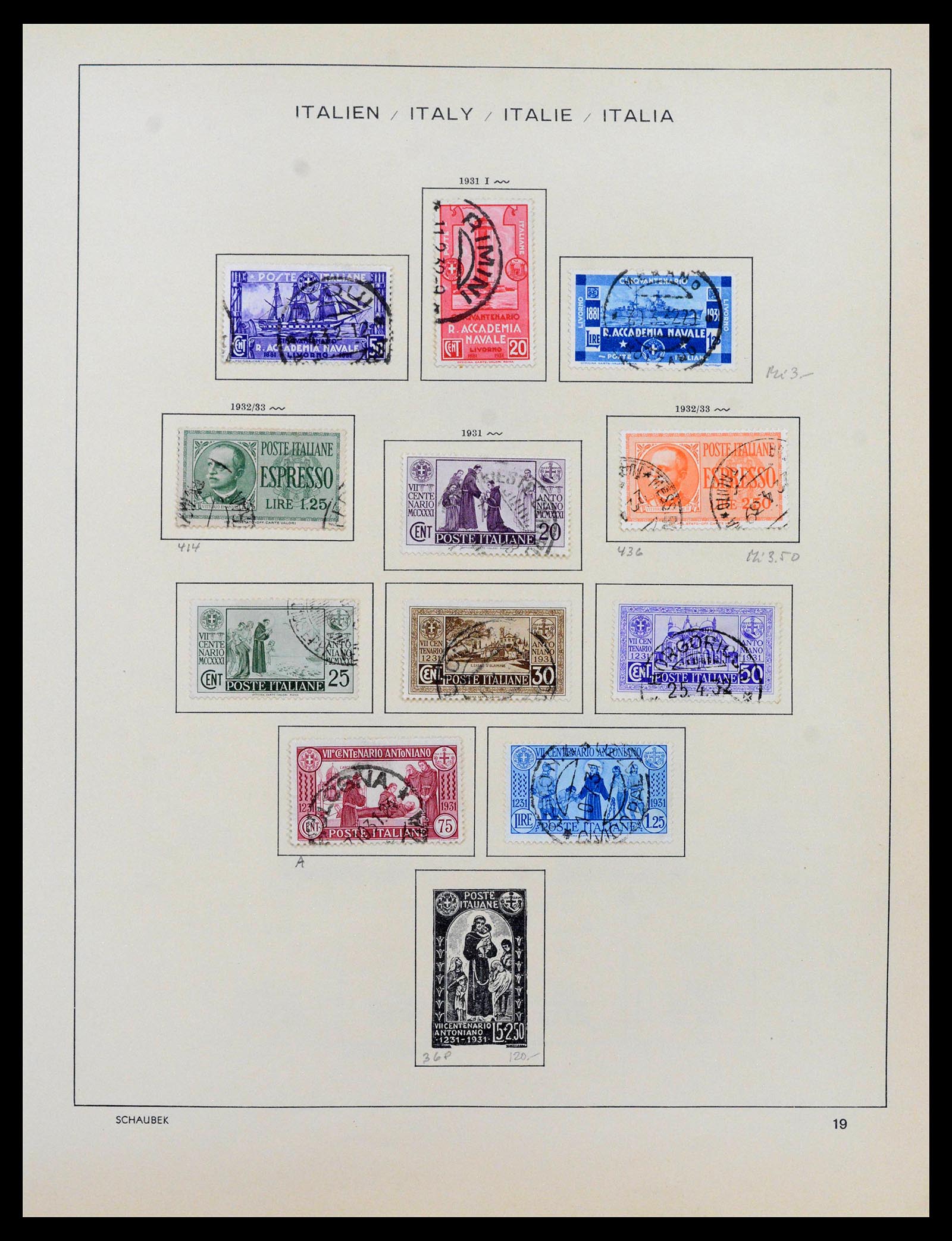 38997 0020 - Postzegelverzameling 38997 Italië 1863-1970.