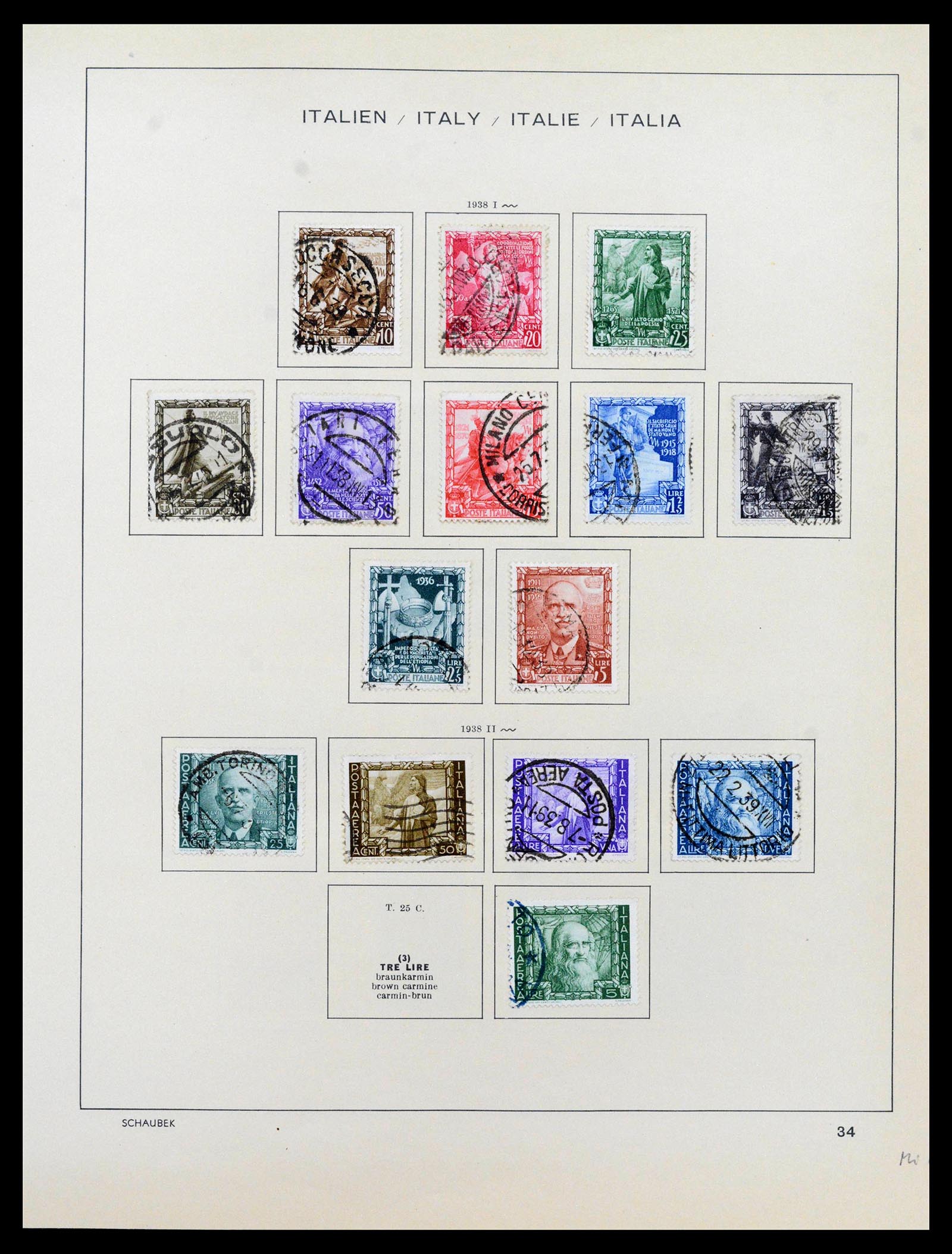 38997 0036 - Stamp collection 38997 Italy 1863-1970.