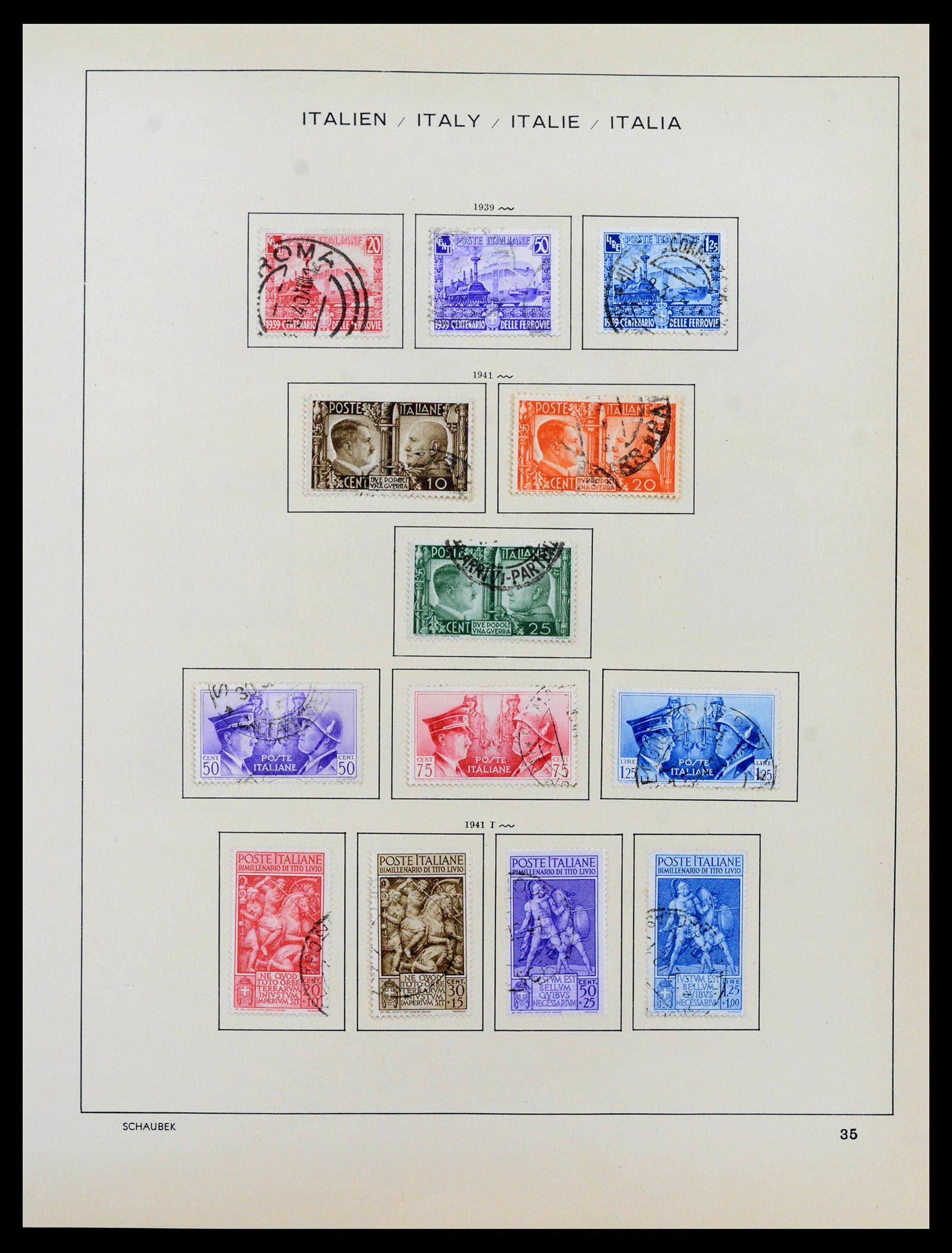 38997 0037 - Postzegelverzameling 38997 Italië 1863-1970.