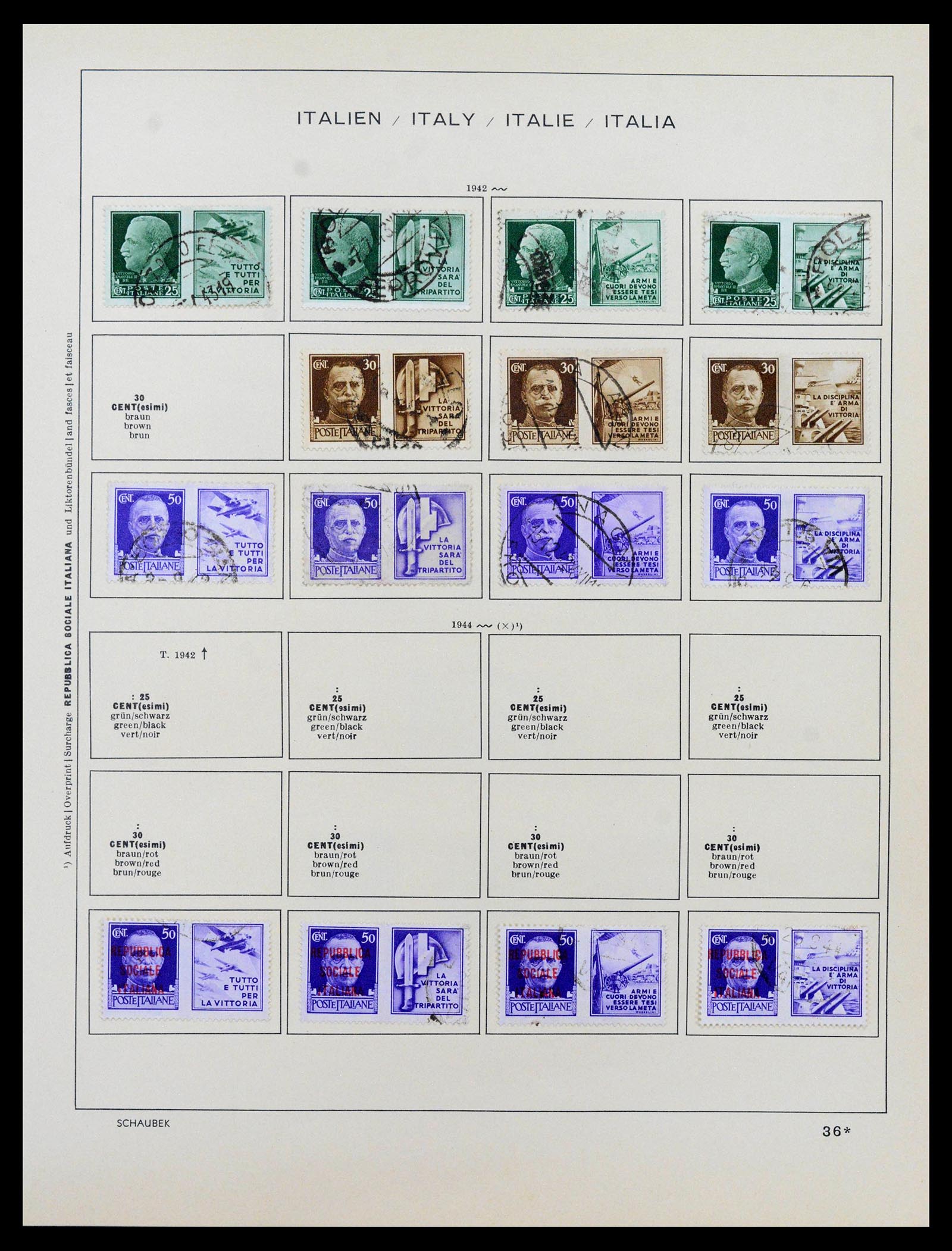 38997 0039 - Stamp collection 38997 Italy 1863-1970.