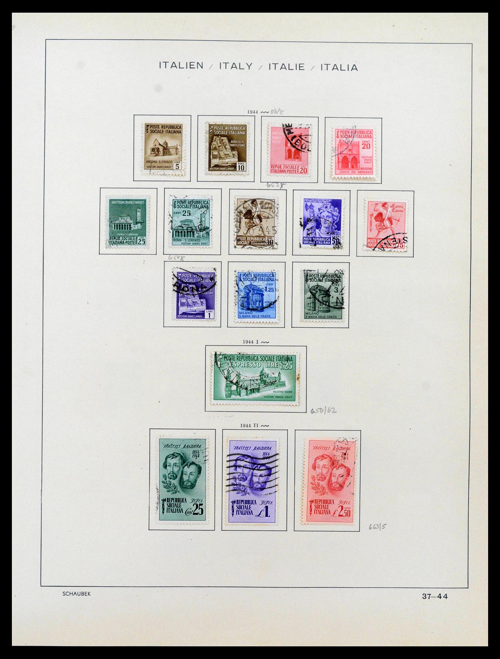 38997 0040 - Postzegelverzameling 38997 Italië 1863-1970.