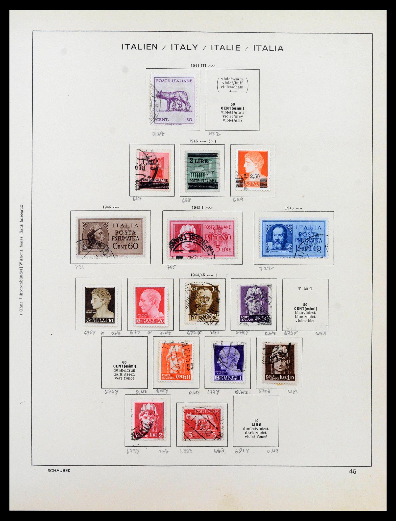 38997 0041 - Postzegelverzameling 38997 Italië 1863-1970.