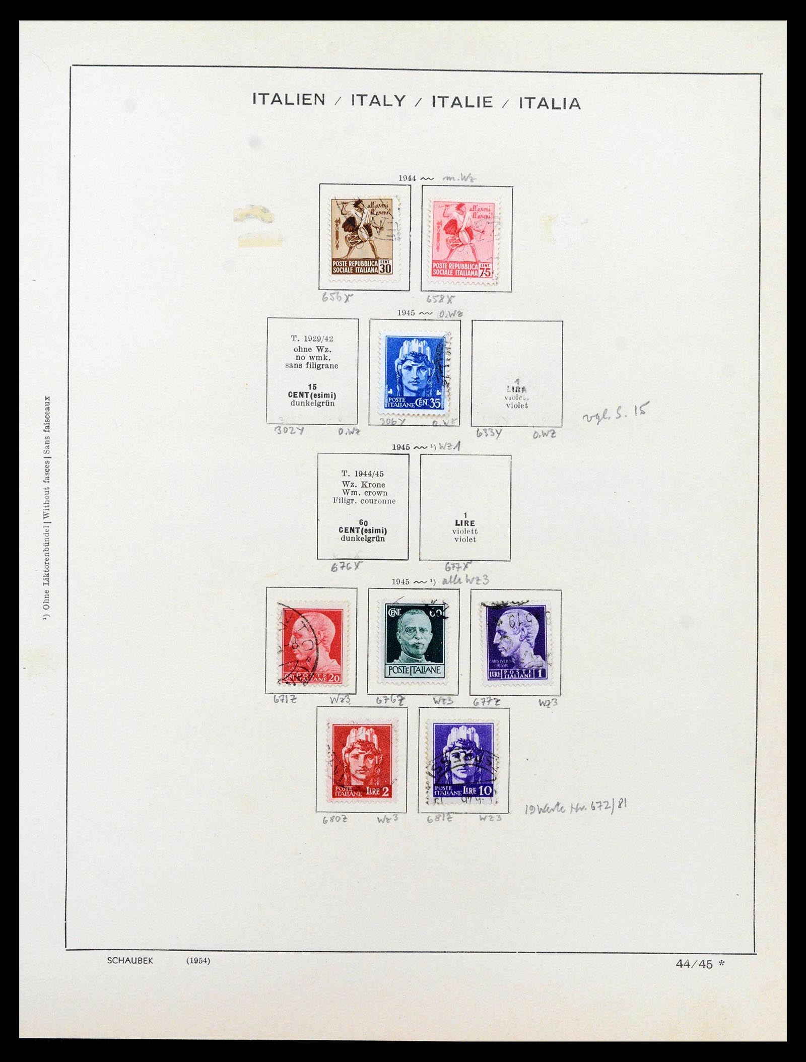 38997 0042 - Postzegelverzameling 38997 Italië 1863-1970.