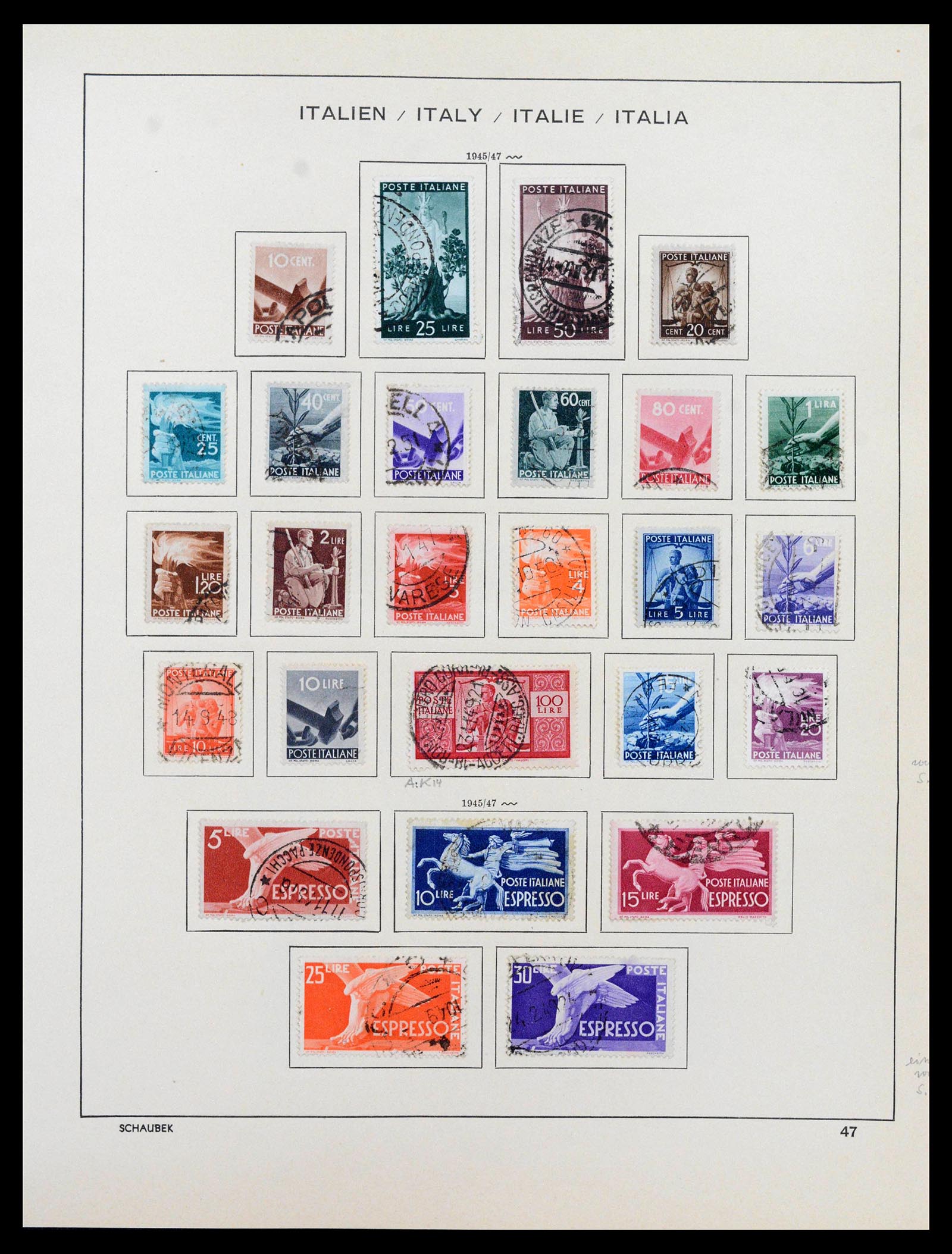 38997 0044 - Postzegelverzameling 38997 Italië 1863-1970.
