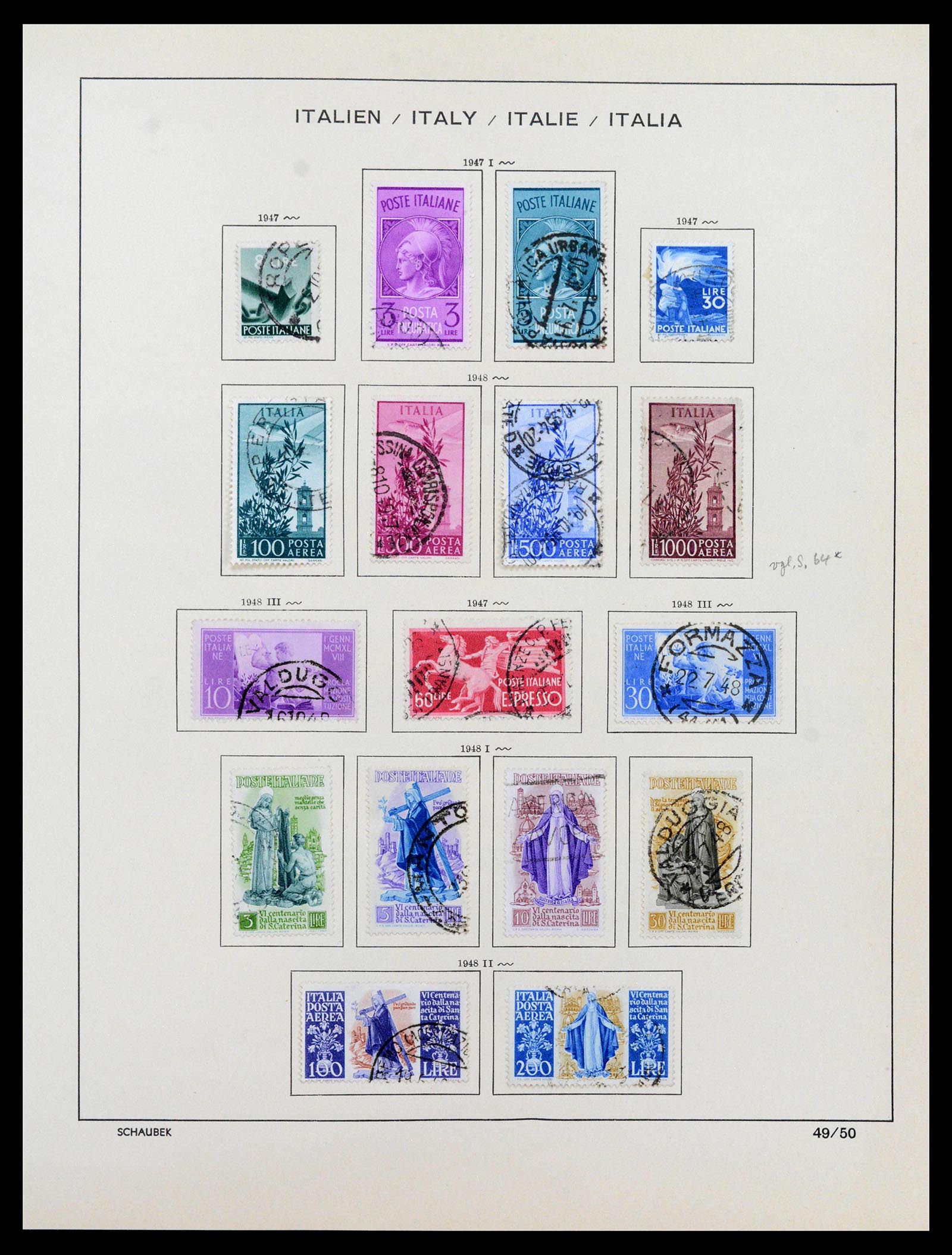 38997 0046 - Stamp collection 38997 Italy 1863-1970.