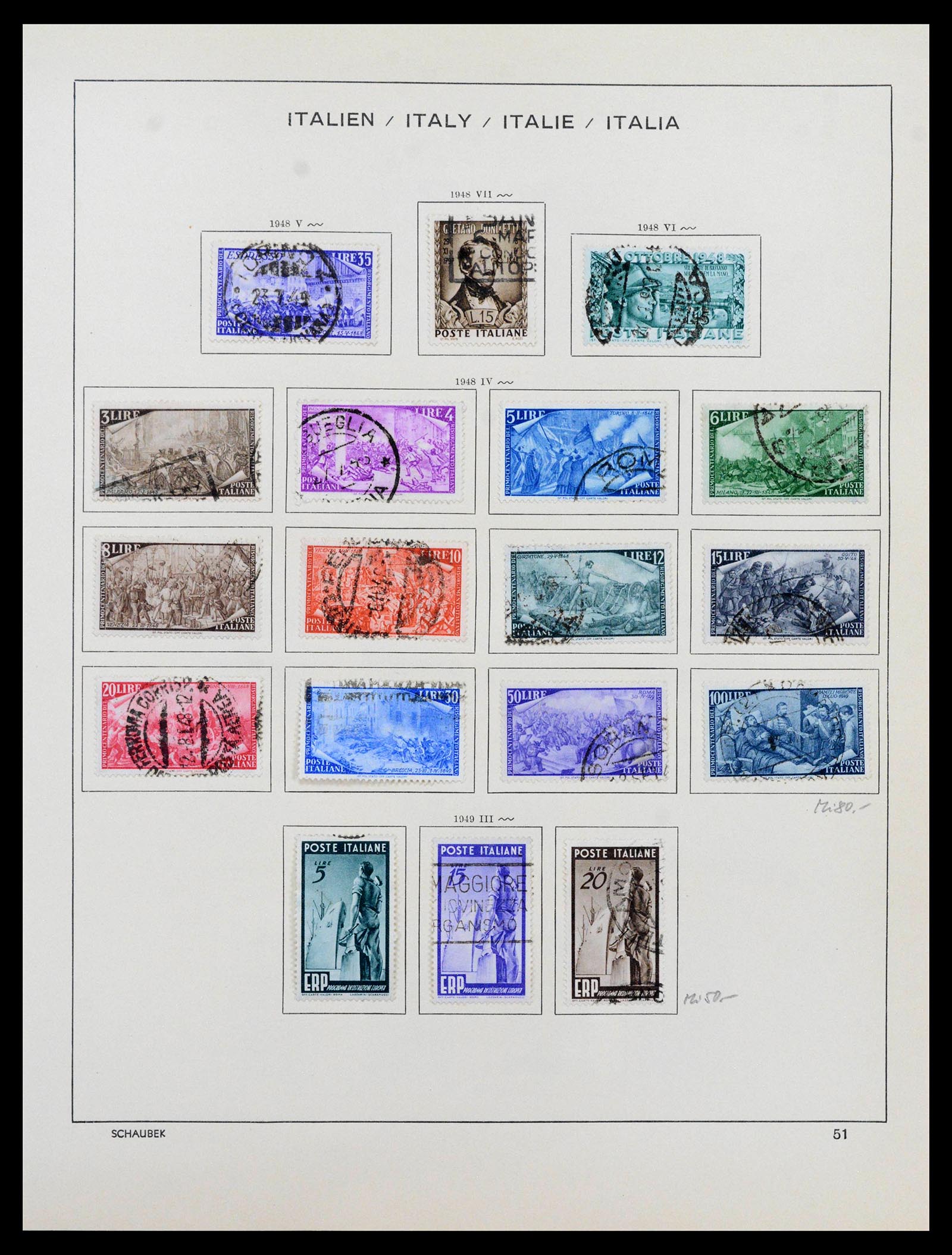 38997 0047 - Postzegelverzameling 38997 Italië 1863-1970.
