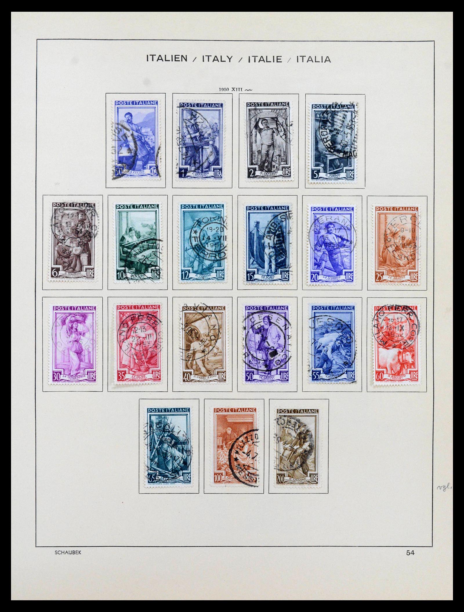 38997 0050 - Stamp collection 38997 Italy 1863-1970.