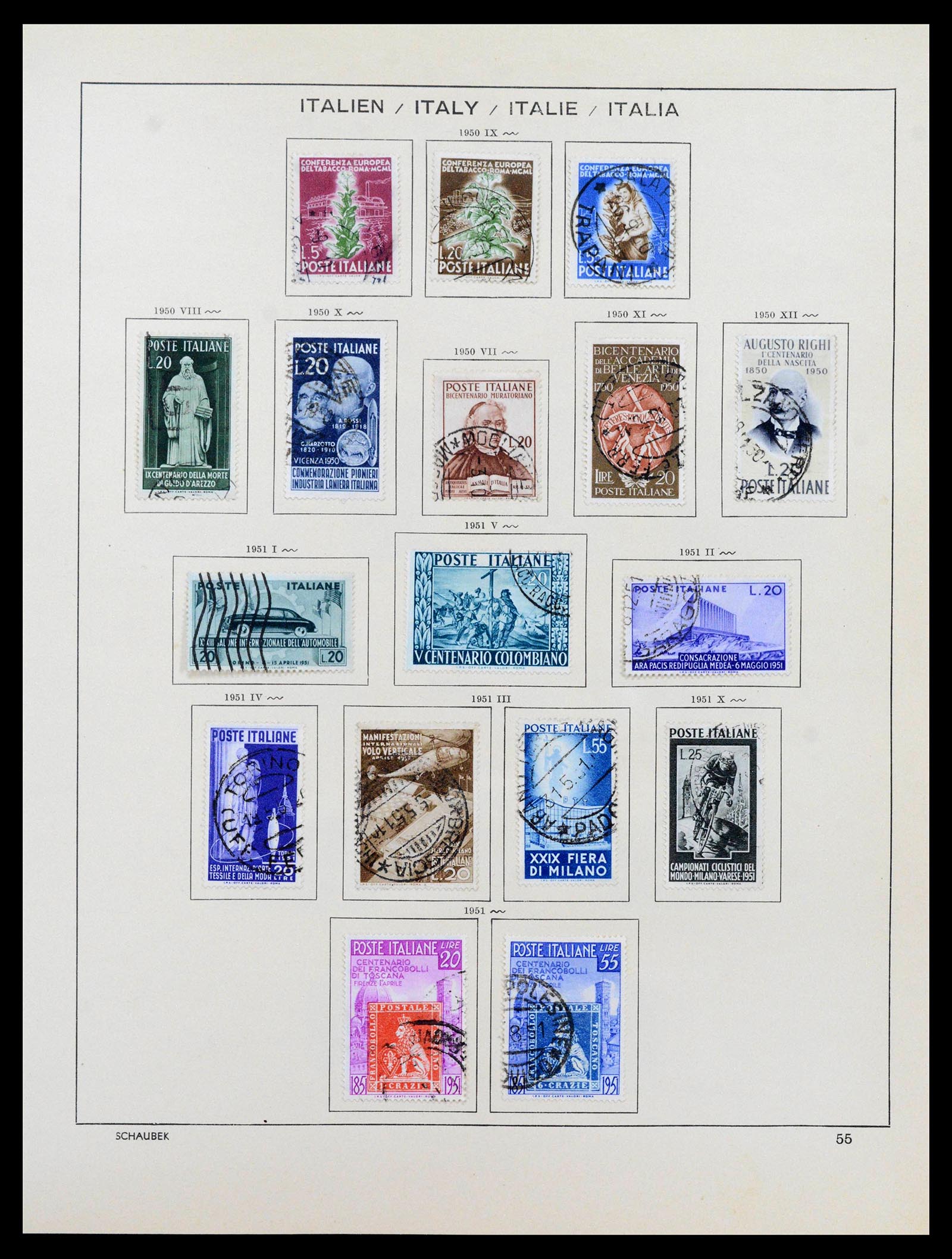 38997 0051 - Stamp collection 38997 Italy 1863-1970.