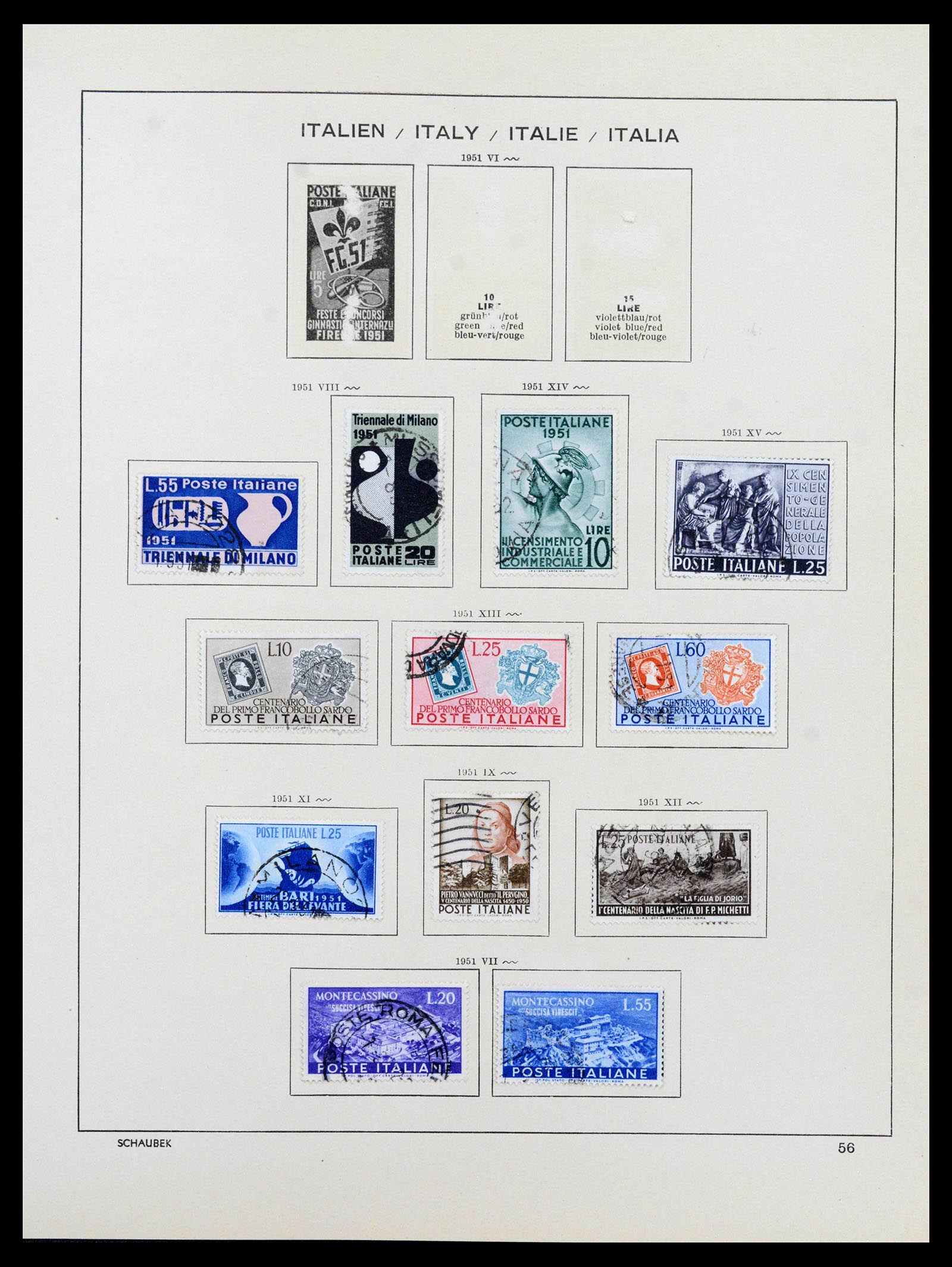 38997 0052 - Postzegelverzameling 38997 Italië 1863-1970.