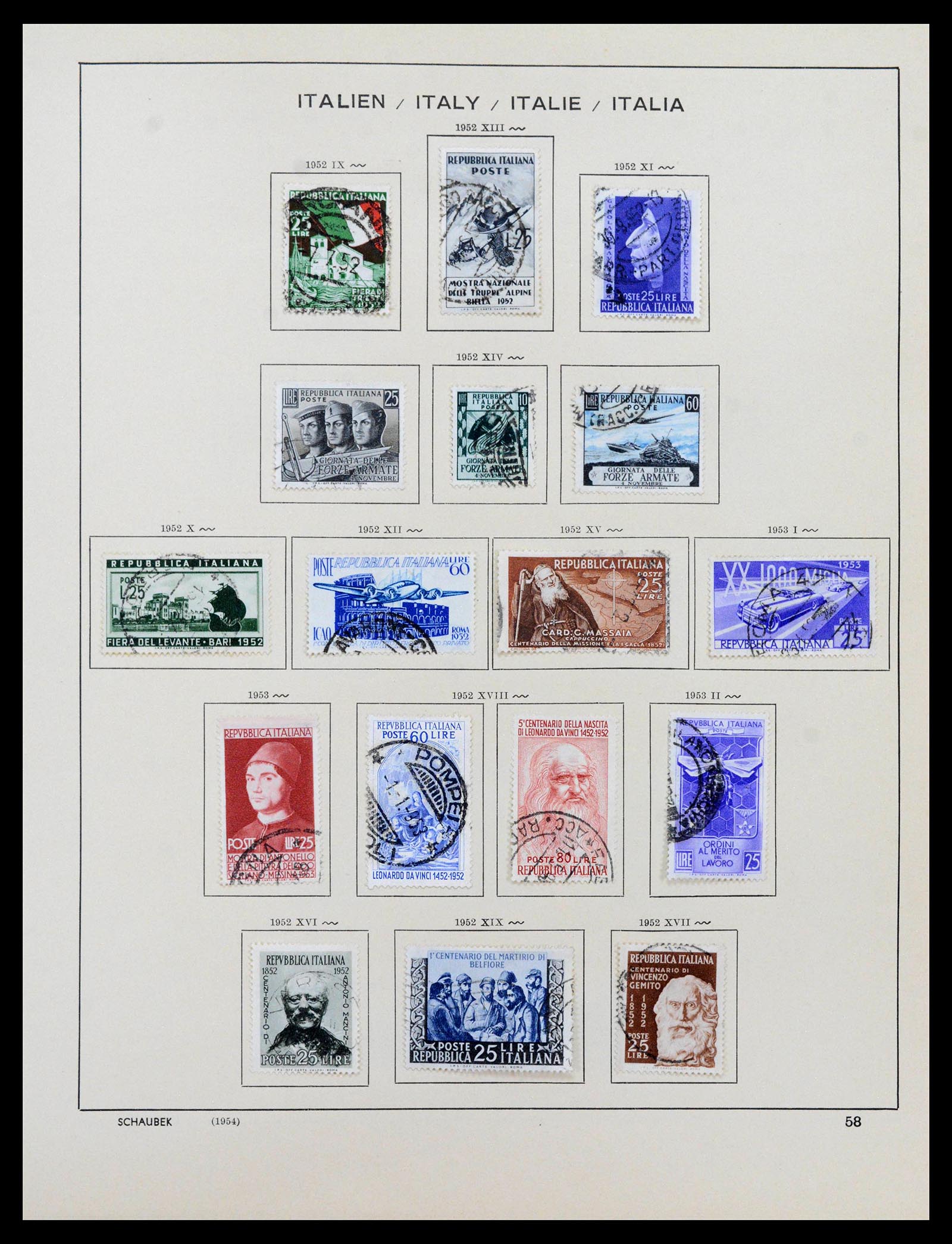 38997 0054 - Stamp collection 38997 Italy 1863-1970.