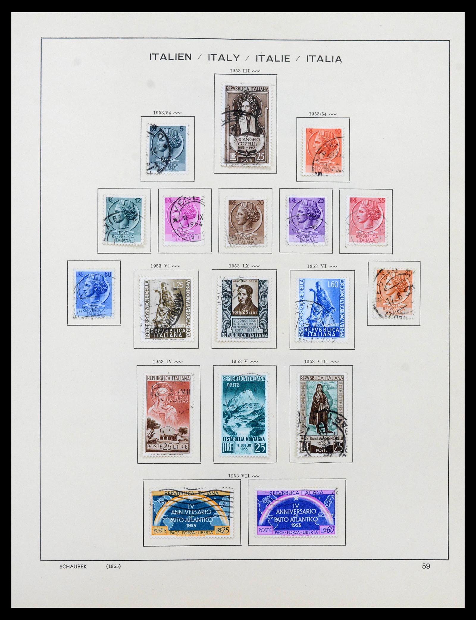 38997 0055 - Stamp collection 38997 Italy 1863-1970.